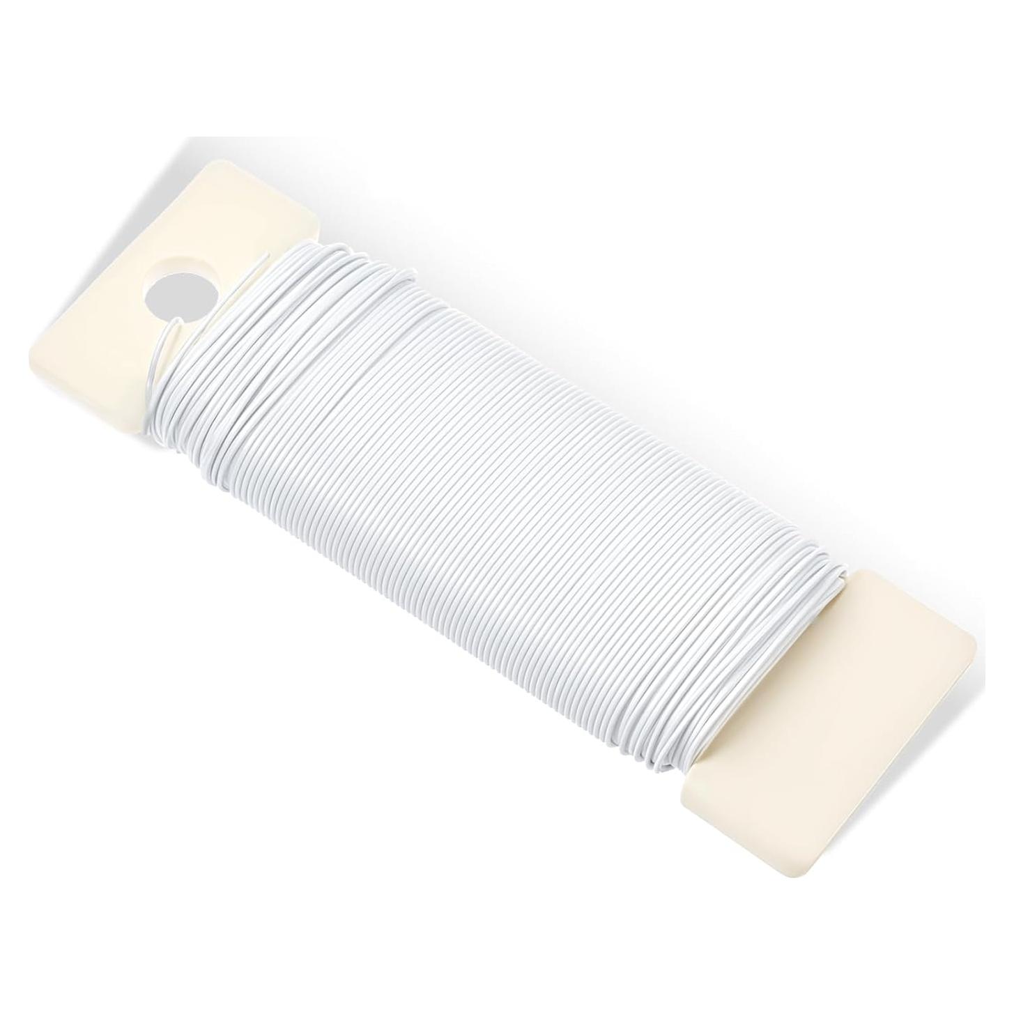 Alambre Floral Blanco 22 Calibre Tweruna 35m para Manualidades