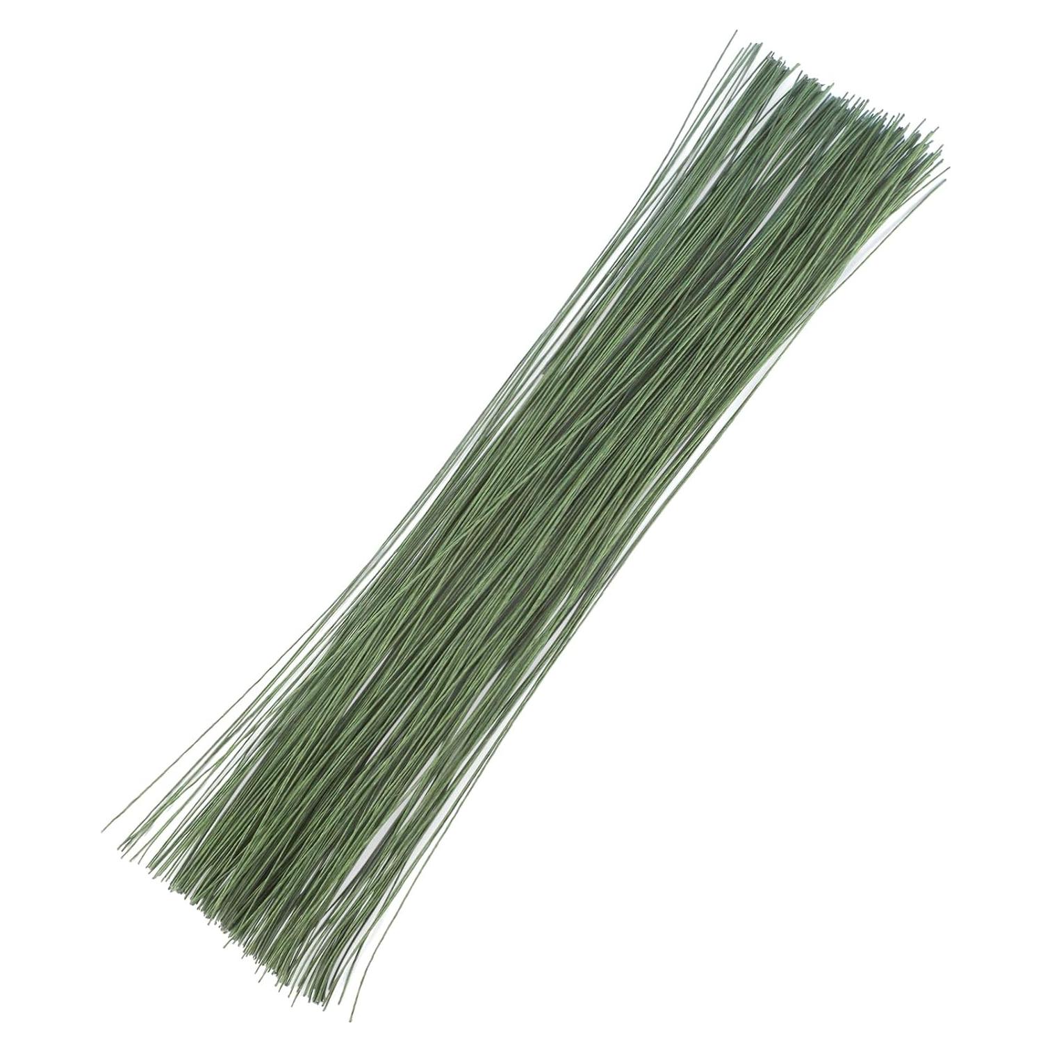 200 Alambres Florales Verdes 26 Gauge Prudiut 35.56 cm
