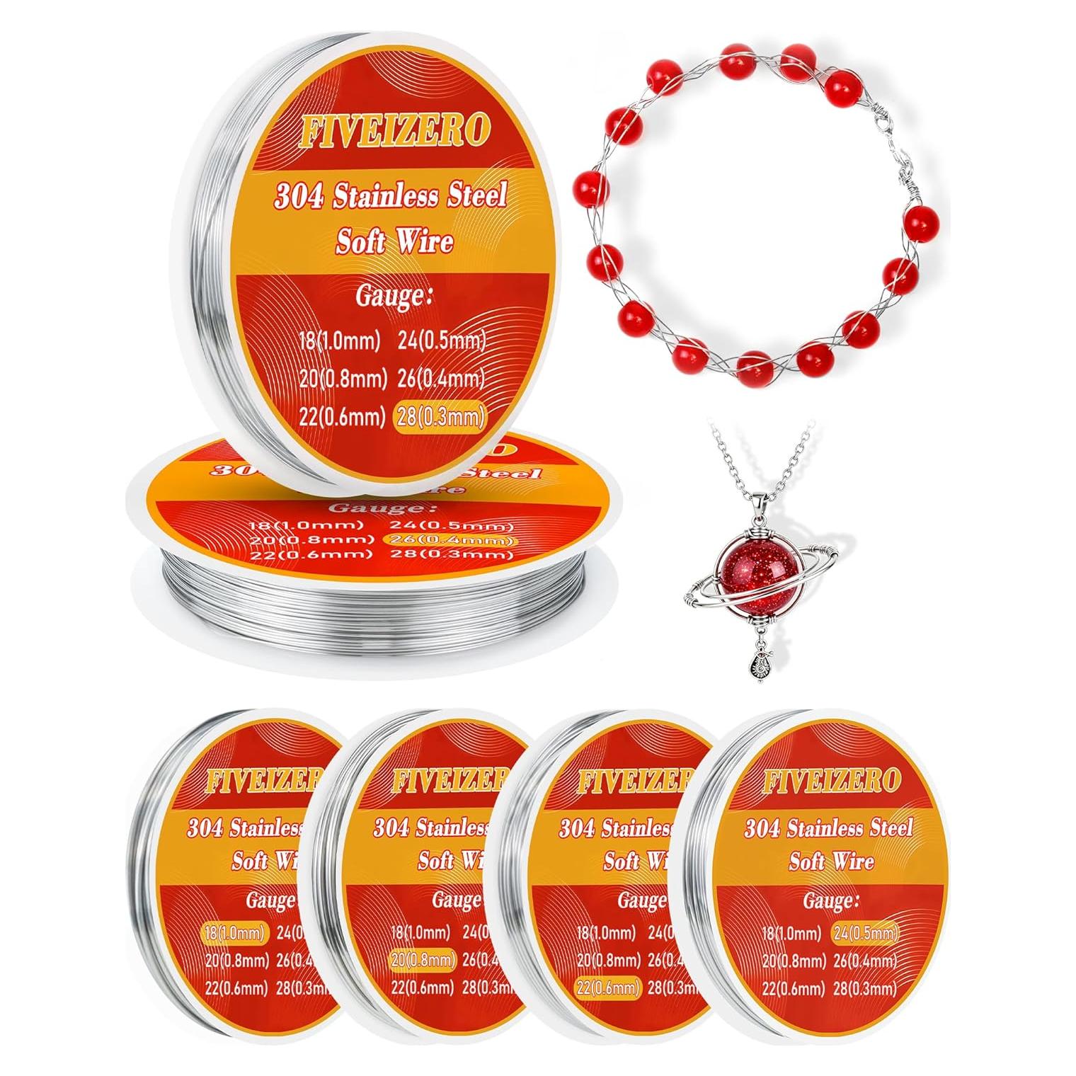 Alambre de Acero Inoxidable FIVEIZERO para Joyas - Calibres Mixtos