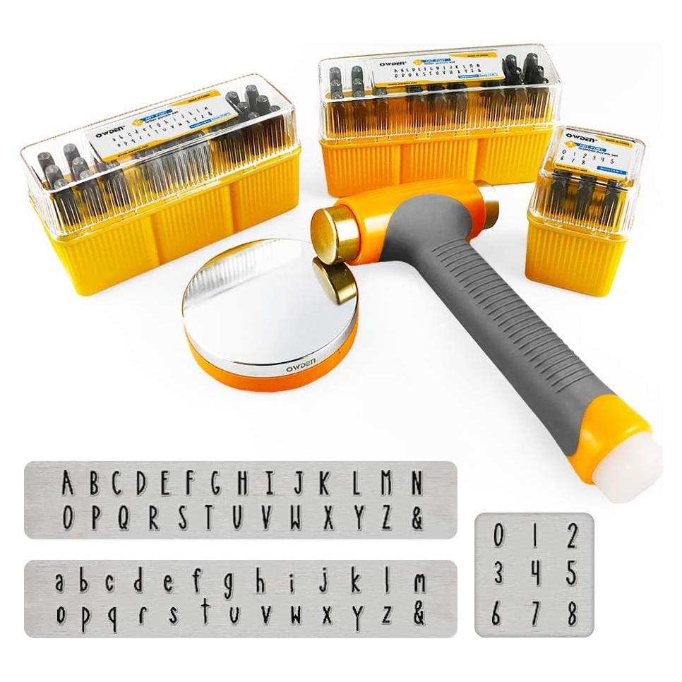 Conjunto de Sellos de Metal OWDEN para Joyería 27 Letras 3mm