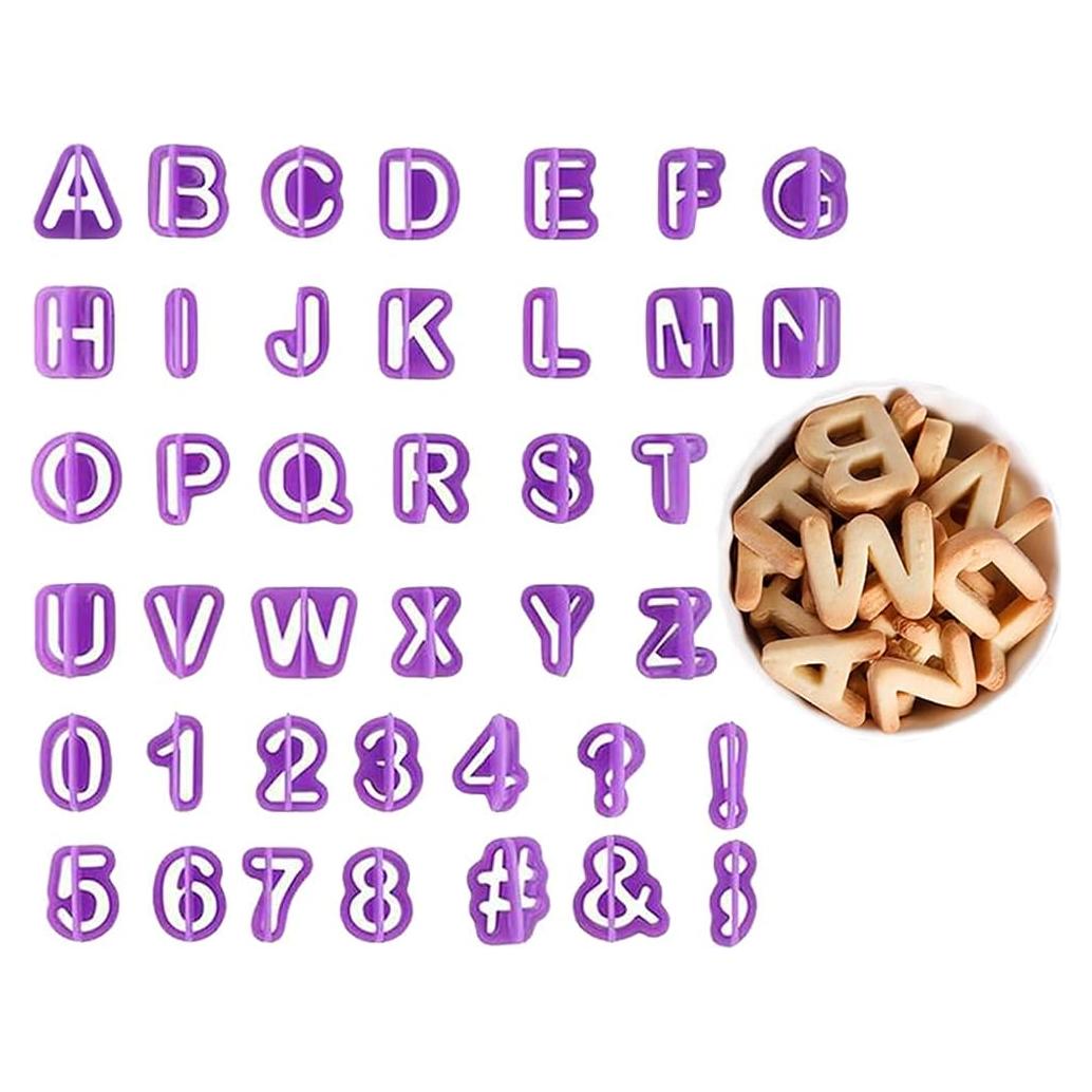 Set de 40 Cortadores de Galletas Alfabeto BlingKingdom Morado