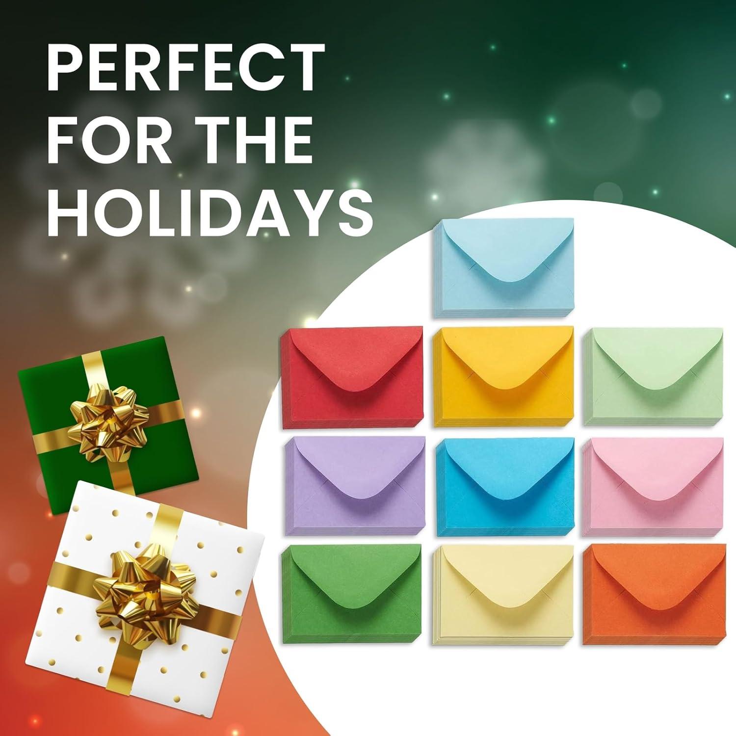 Sobres Mini Juvale - 100 Unidades Multicolor 10.16x6.86 cm