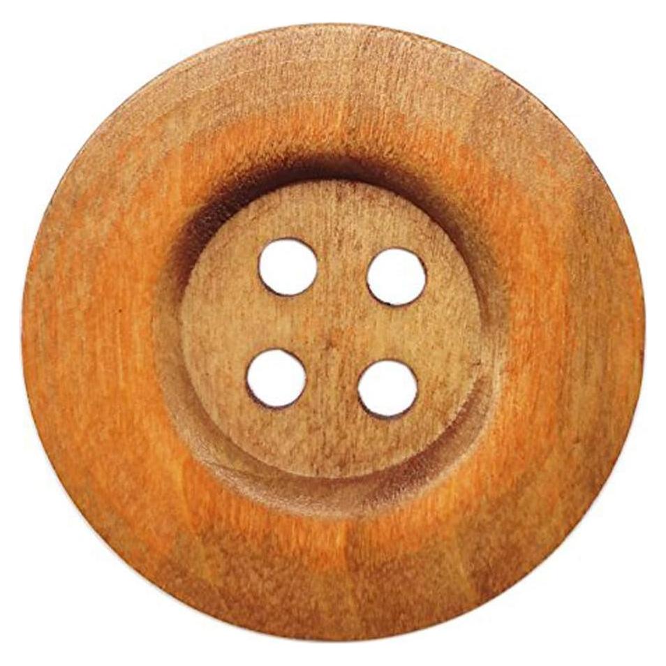 Botones Redondos de Madera Chenkou Craft 50mm 20pcs Marrón
