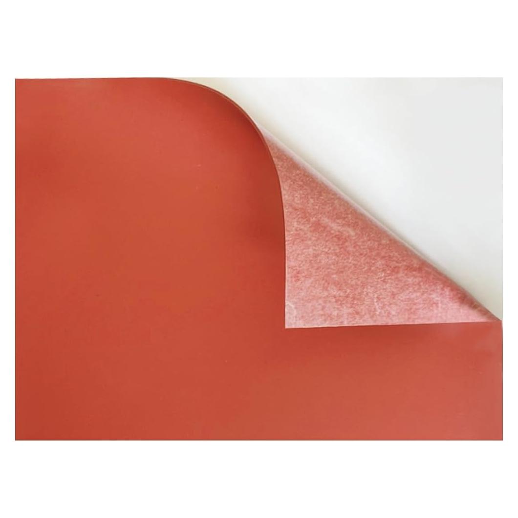 Hoja de goma de silicona roja 1mm 9x12cm autoadhesiva