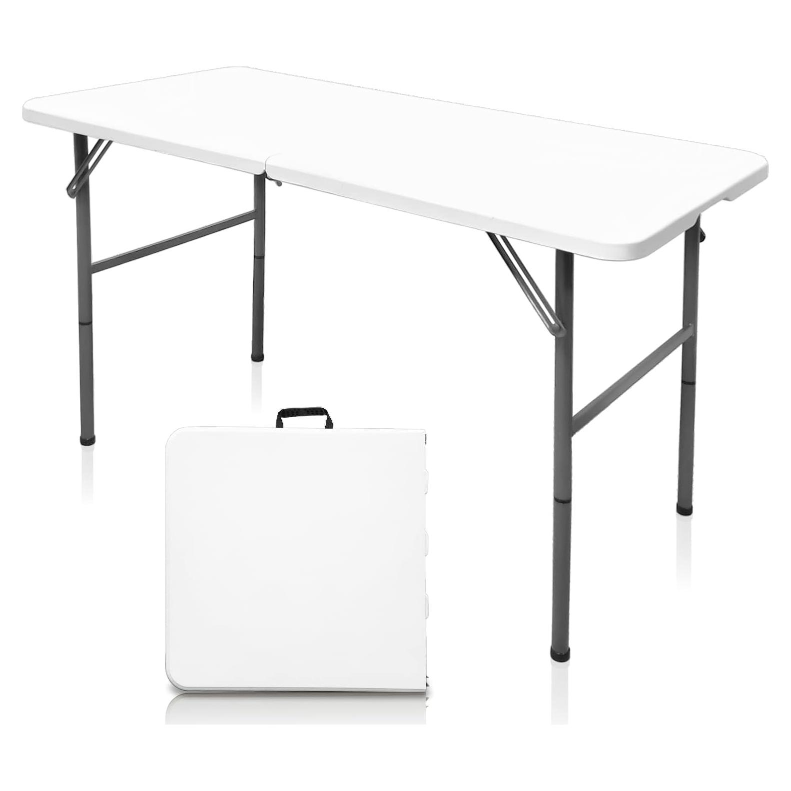 Mesa Plegable Gocamptoo 121,9x60,9 cm Blanca para Comedor