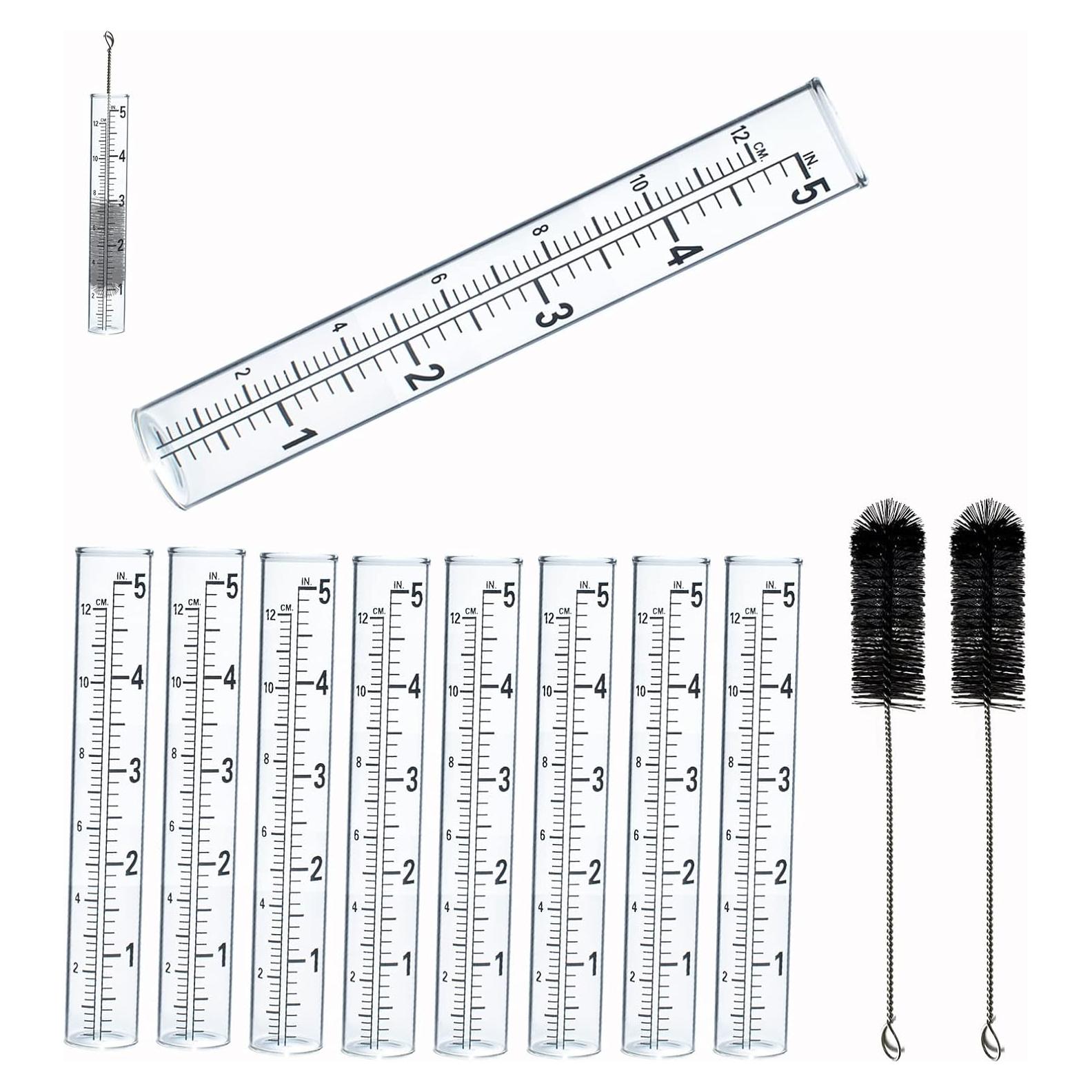 8 Tubos de Reemplazo para Medidor de Lluvia YZDTECH 12.7 cm