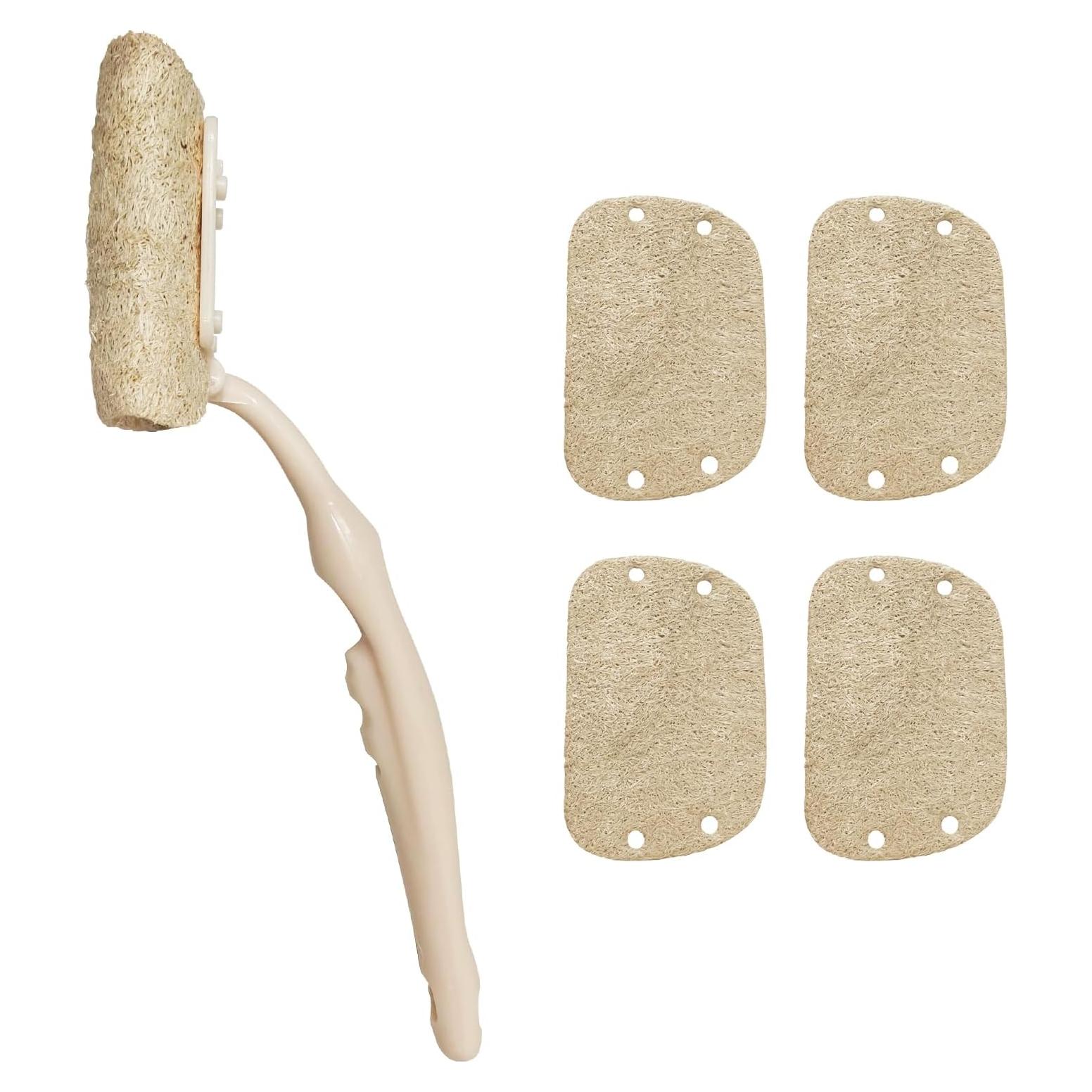 Juego de 5 Esponjas de Lufa Natural Genérico con Mango Ergonómico