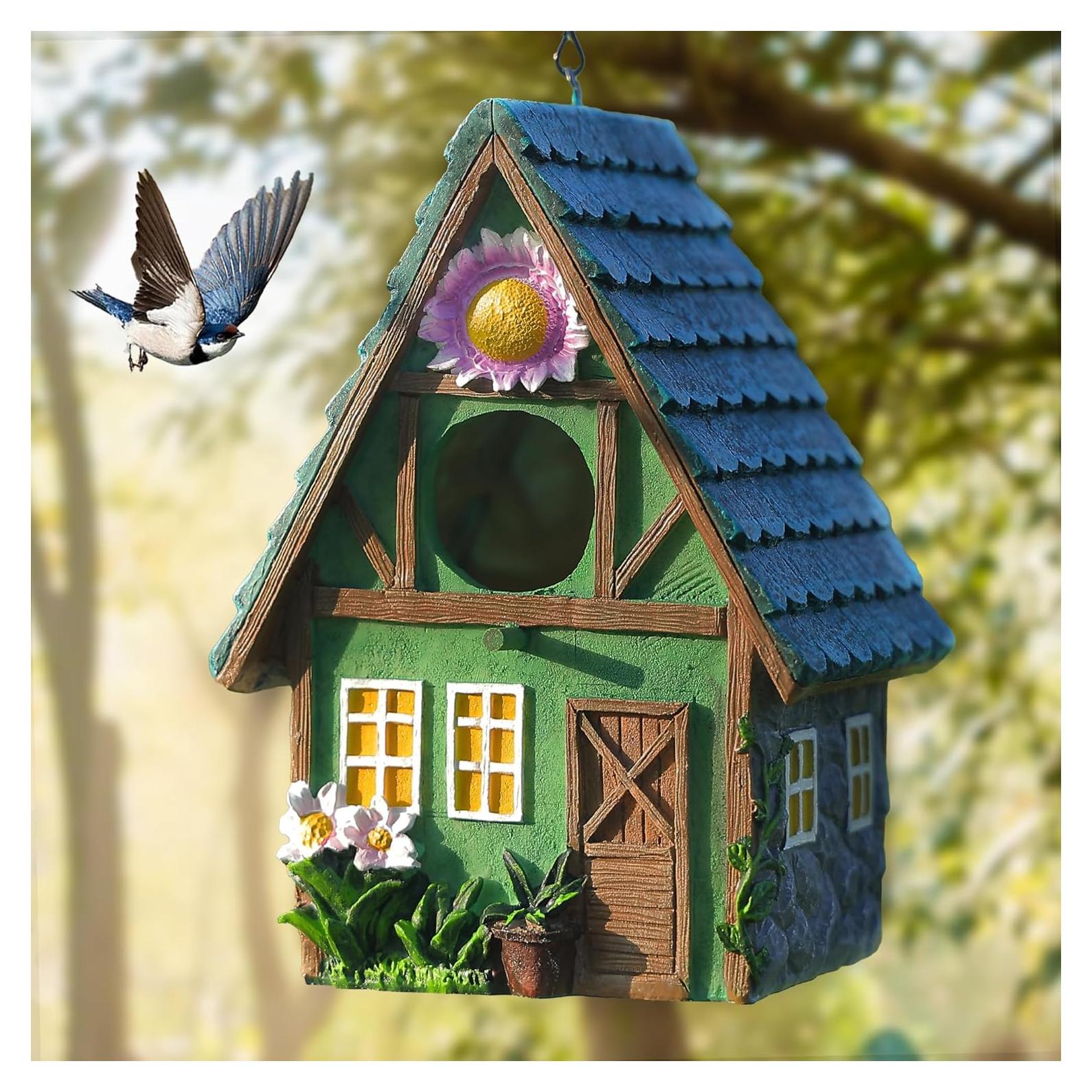 Casa para Aves Exterior Attivolife Resina Colorida 15.5x13x21.3cm