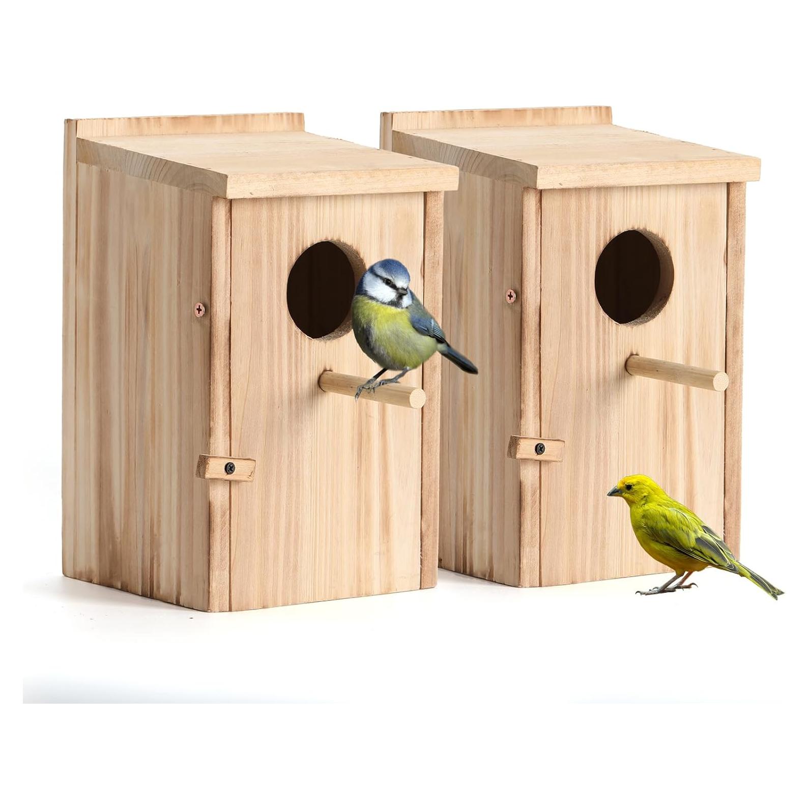 Paquete de 2 casas para pájaros SYY-01 para exteriores