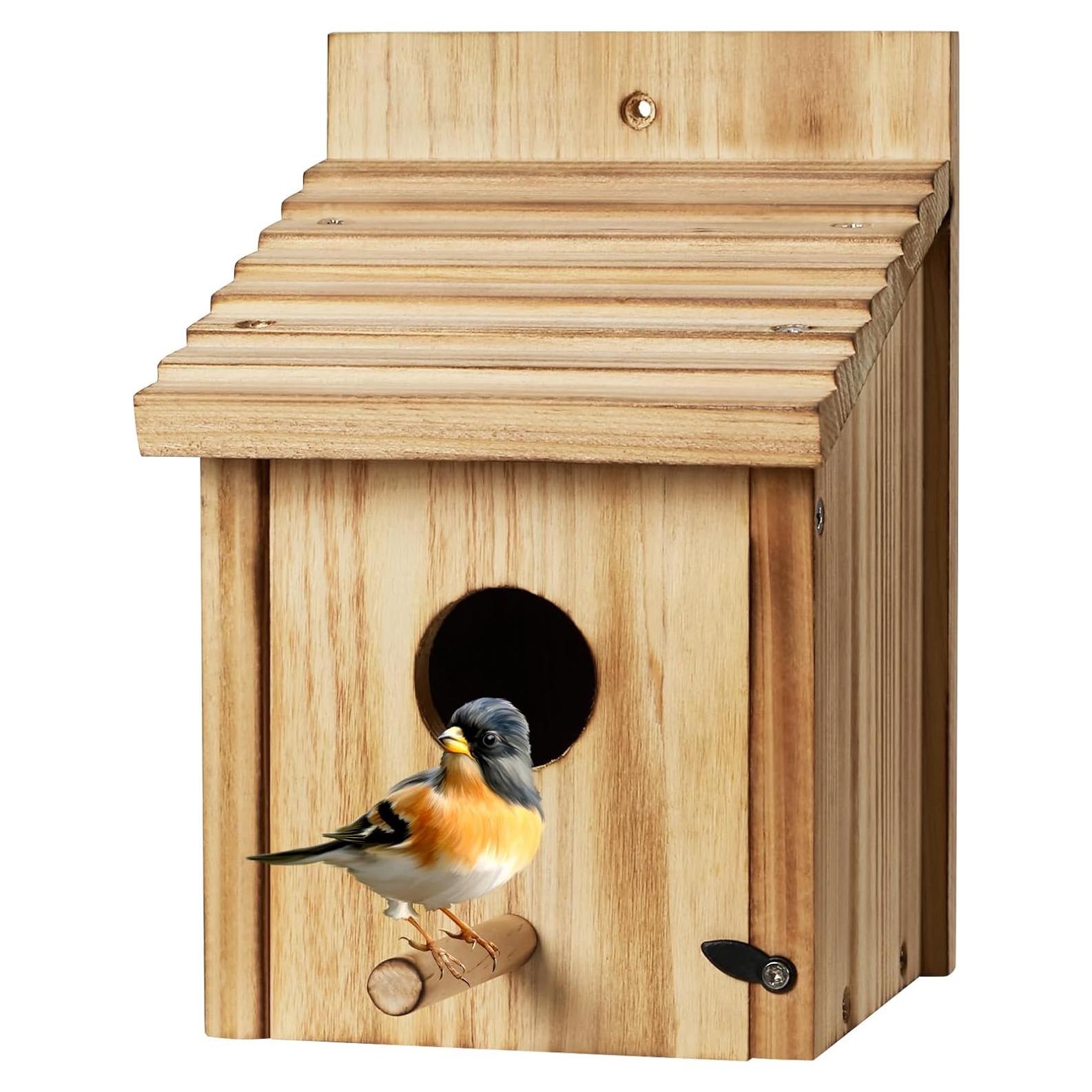 Casa para Aves de Madera NATUREYLWL DIY 22.1x15x15cm