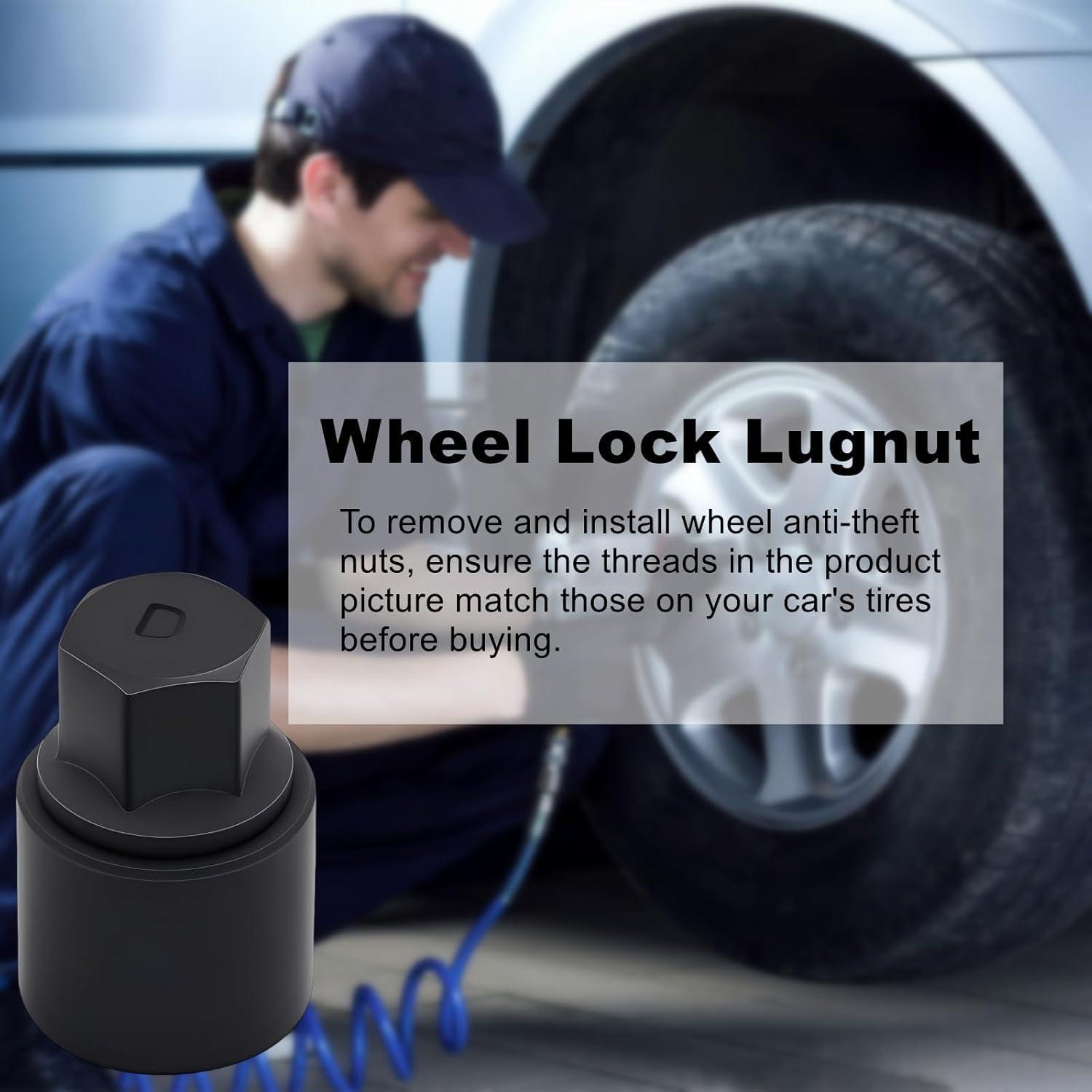 Llave de bloqueo de rueda MagiciansBox, herramienta negra 2.54cm