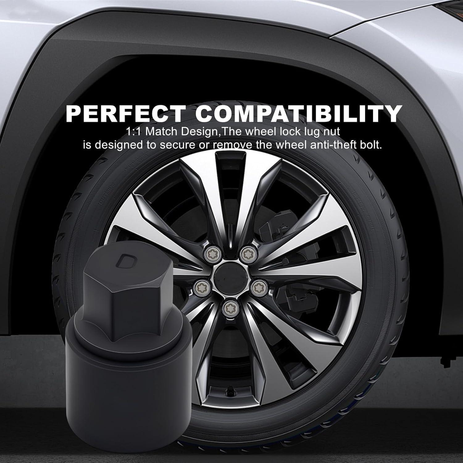 Llave de bloqueo de rueda MagiciansBox, herramienta negra 2.54cm