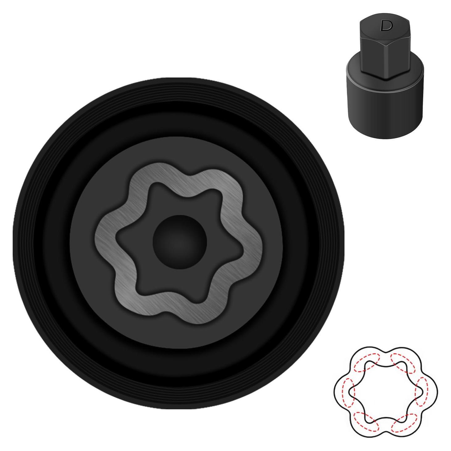 Llave de Tuerca de Bloqueo D-Wheel para Toyota y Lexus