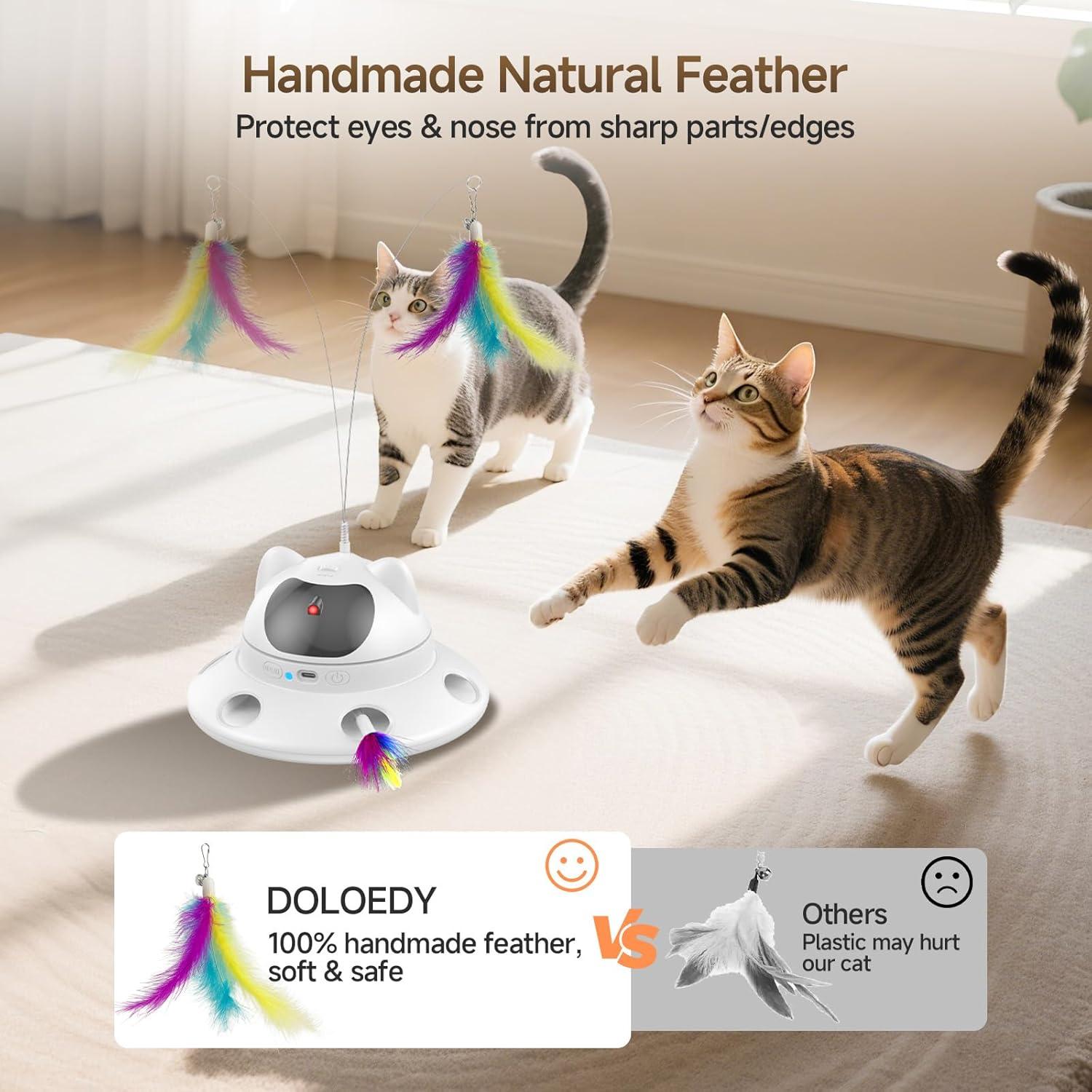 Juguete láser para gatos DOLOEDY 3 en 1 recargable USB