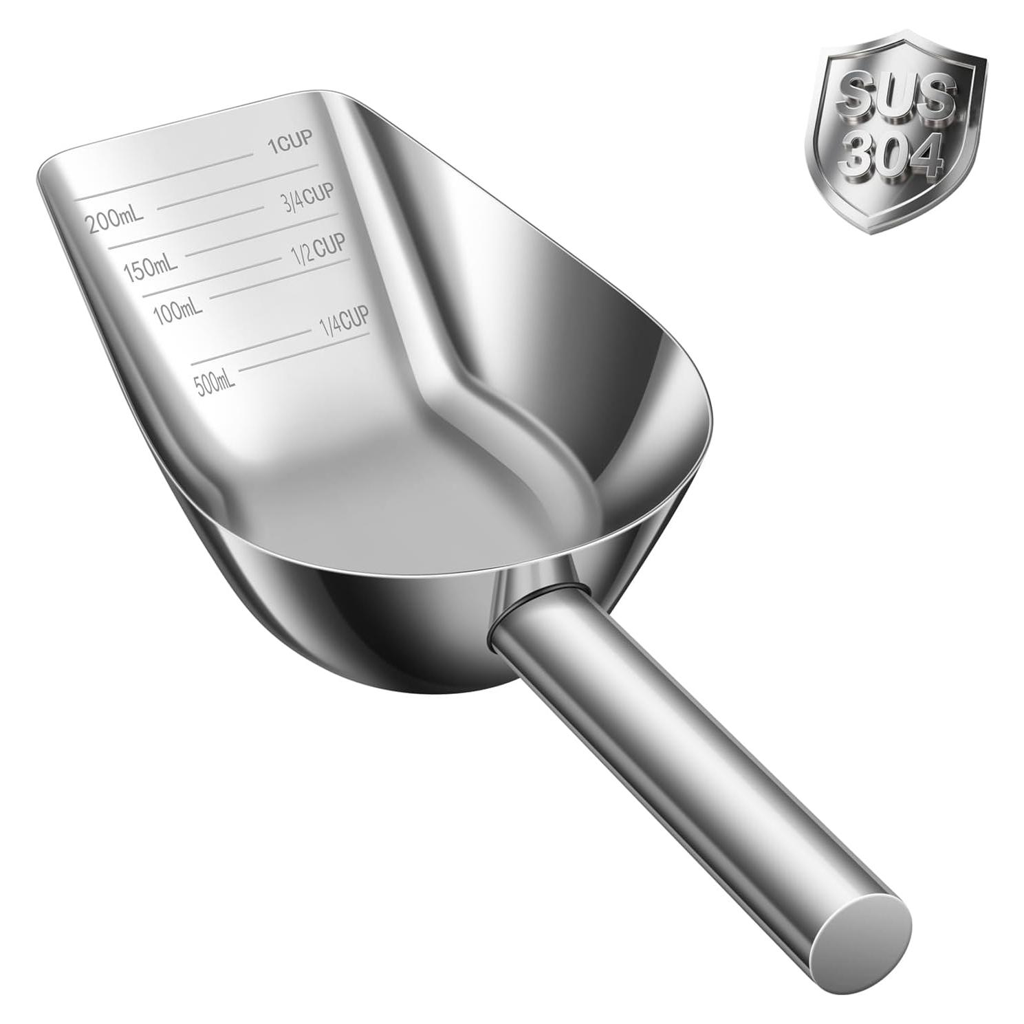 Cuchara Medidora de Acero Inoxidable 304 1 Taza Mutclord