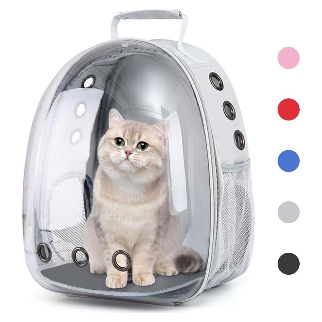 Mochila Transportín para Mascotas KuLGdami Gris 32.8x24.9cm