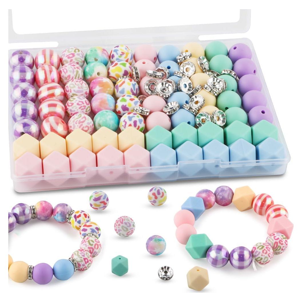 Set de 100 Perlas de Silicona Kovict Multicolor 10-15mm DIY