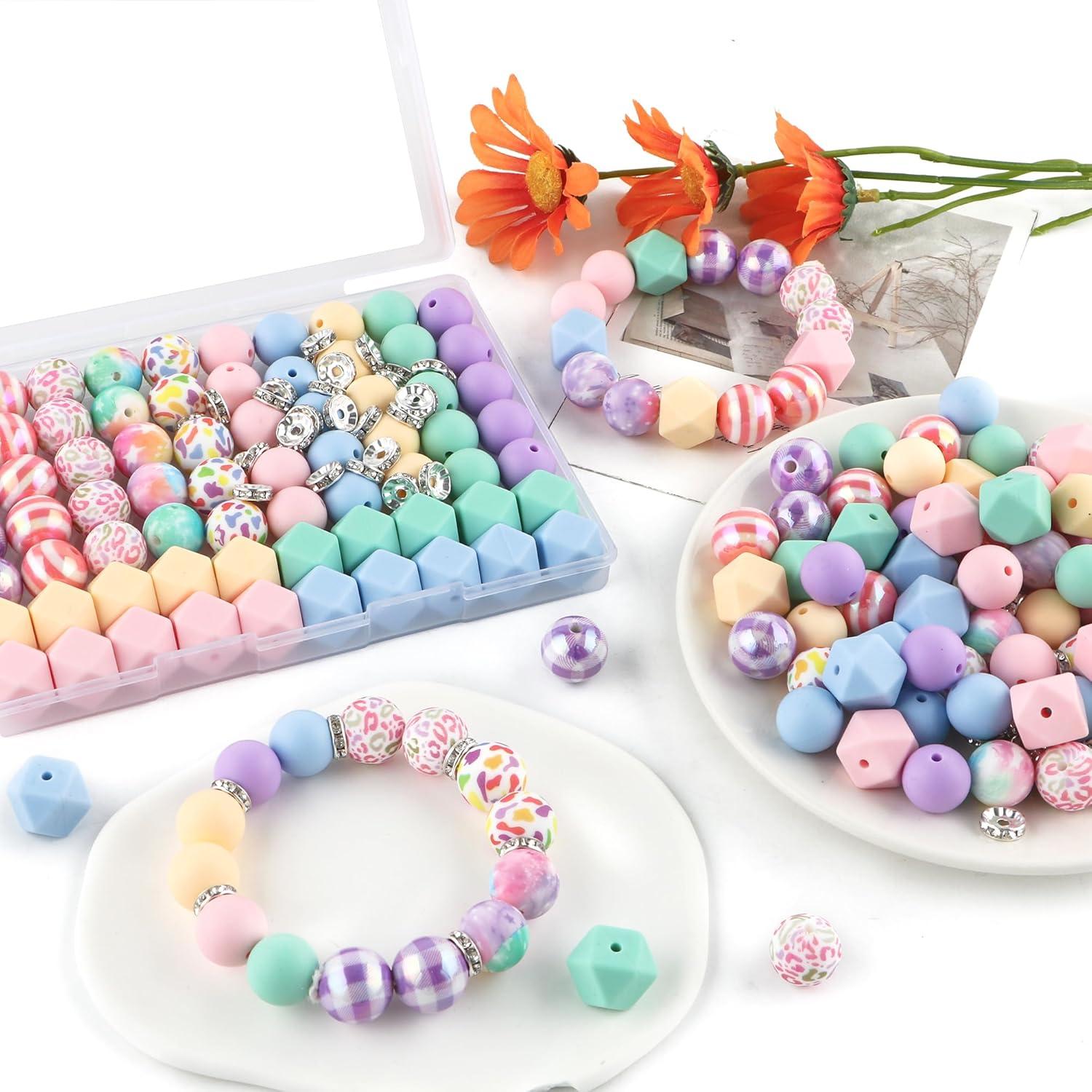 Set de 100 Perlas de Silicona Kovict Multicolor 10-15mm DIY