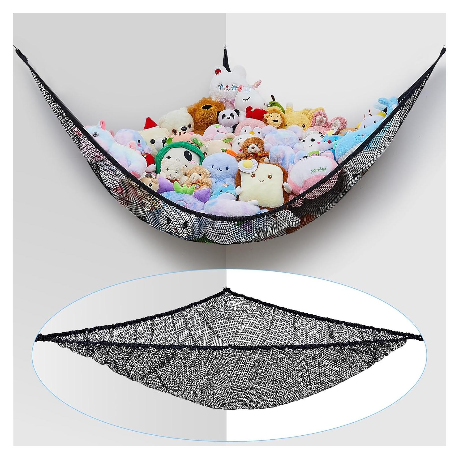 Organizador de Juguetes FIOBEE Hamaca Triangular Negro 129.5 cm