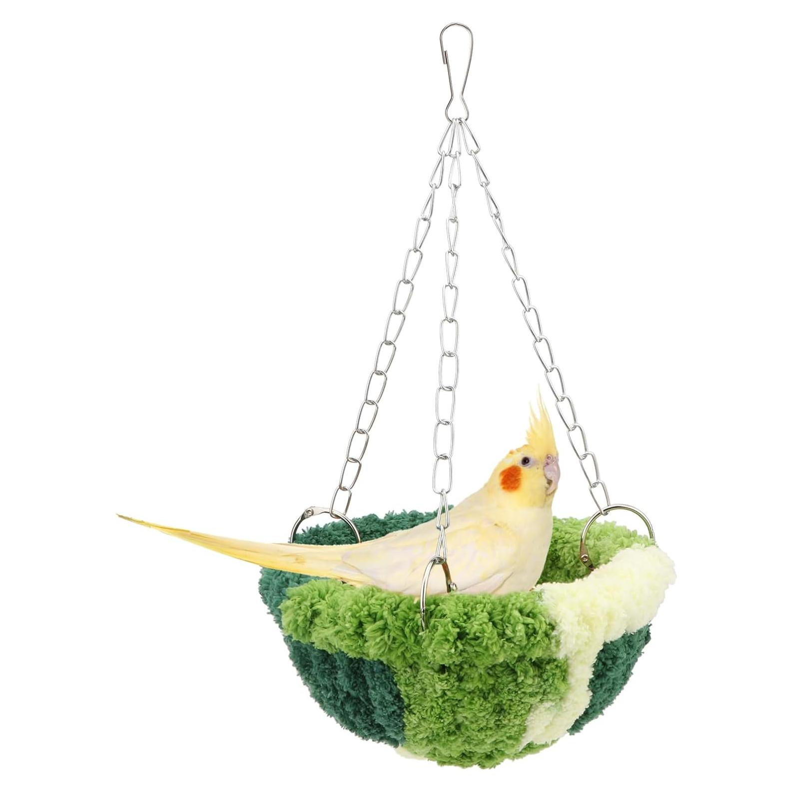 Cama Nido Colgante para Aves Wontee Verde 16 cm