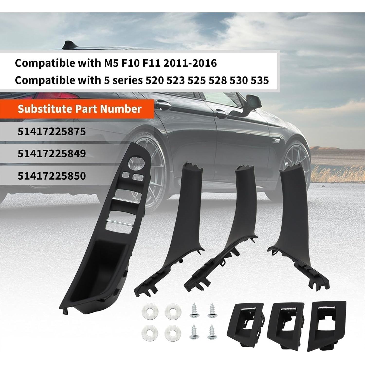 Cubierta Tirador Puerta Interior Aspaton 7 Piezas Negro