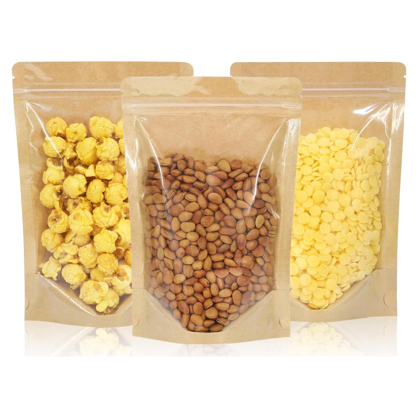 100 Bolsas Reutilizables de Kraft Mstar Packing 10x15 cm