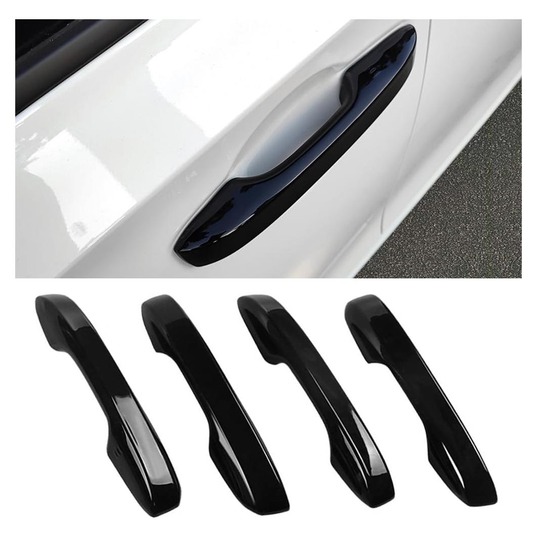 Protector de Manija de Puerta Auto Zacxoxsr Negro Brillante