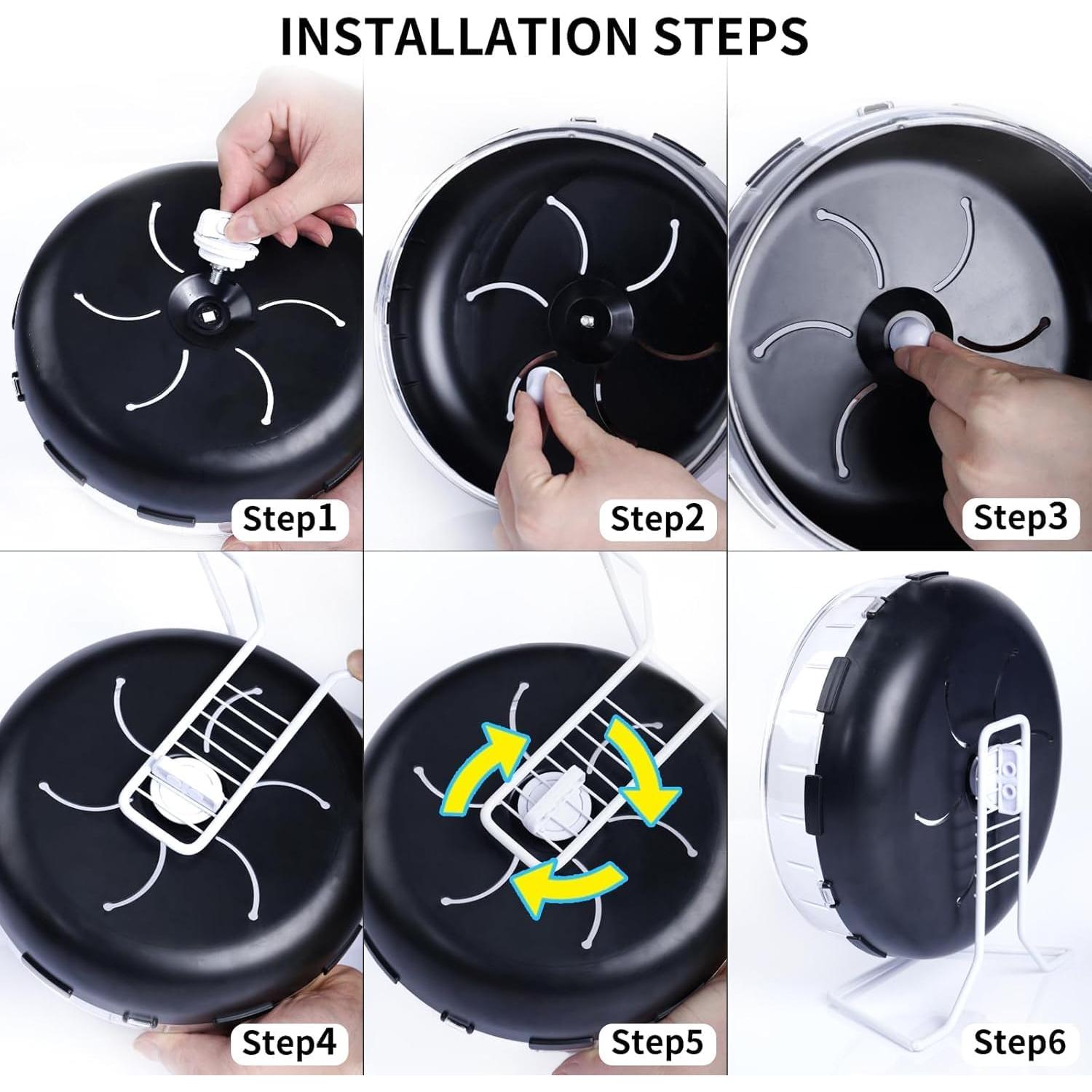 Rueda de Hámster Silenciosa Pluzmecalm 17.78 cm Ajustable