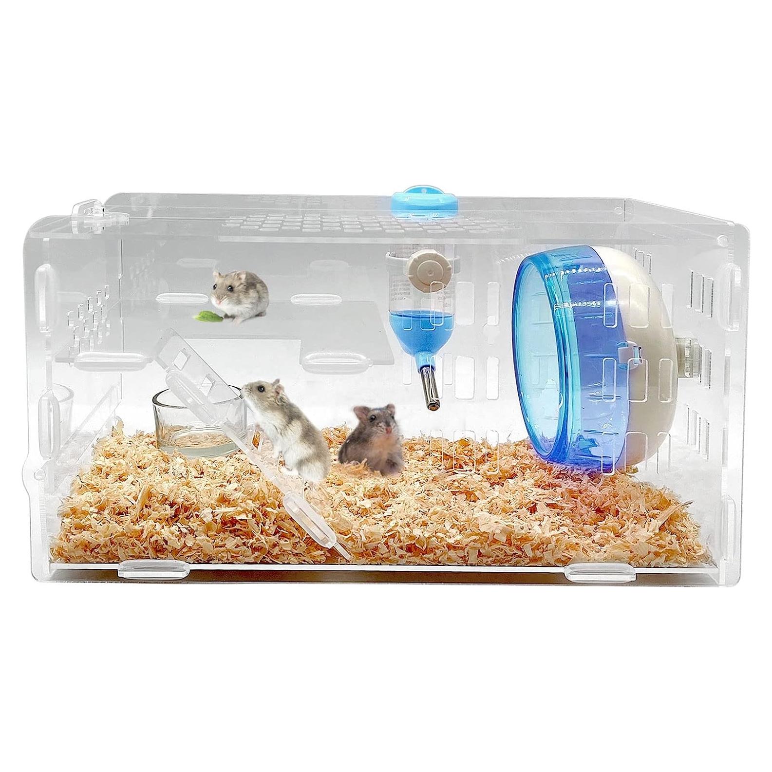 Jaula para Hámster Enano Kathson Acrílica Azul 31.75x16.5x17.4cm