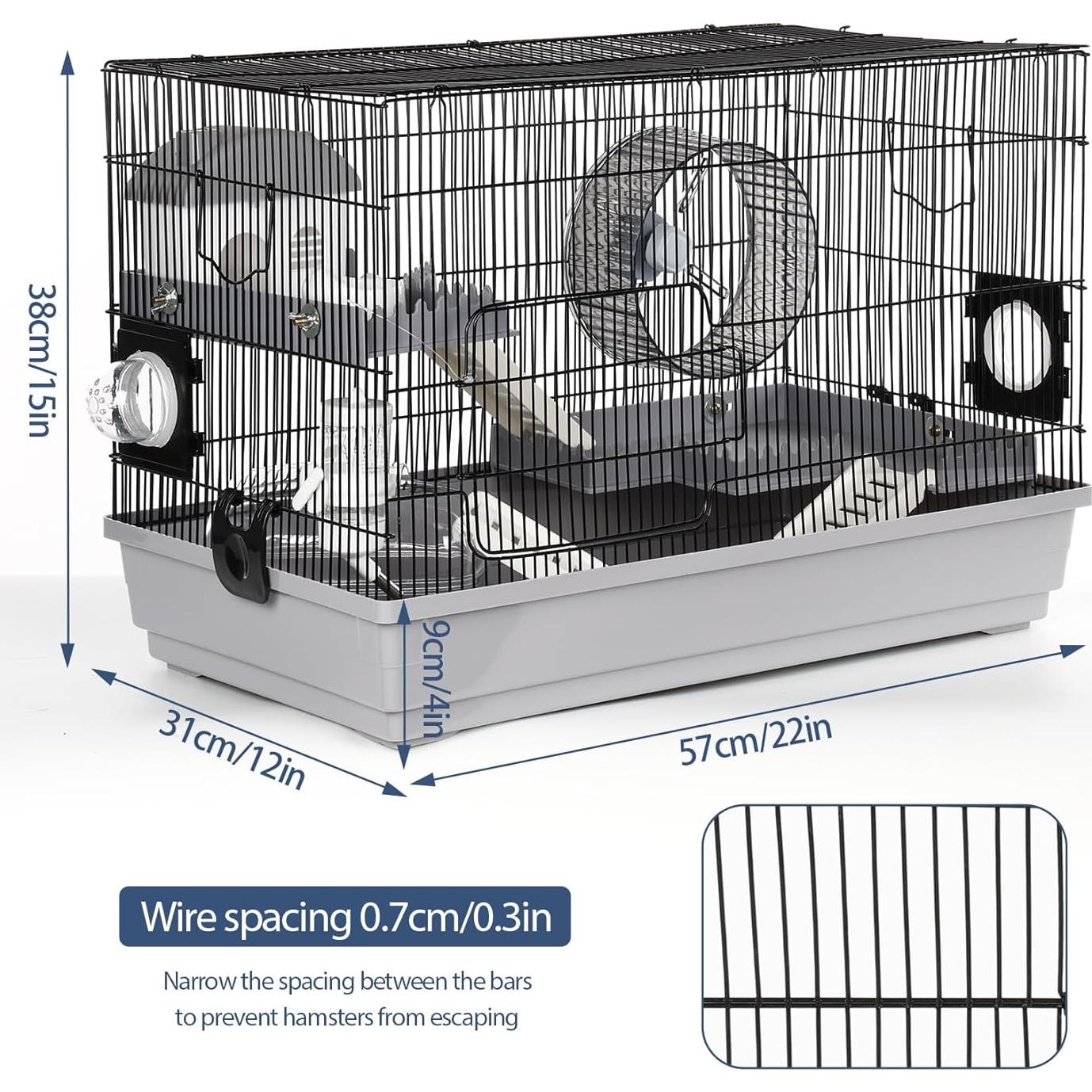 Jaula para Hámster Multinivel LOOBMBNS 55.88x30.48x38.1cm