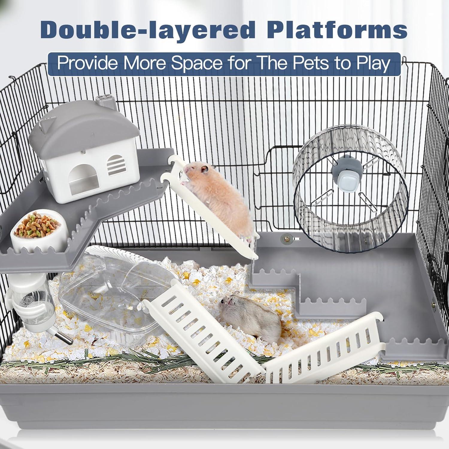 Jaula para Hámster Multinivel LOOBMBNS 55.88x30.48x38.1cm