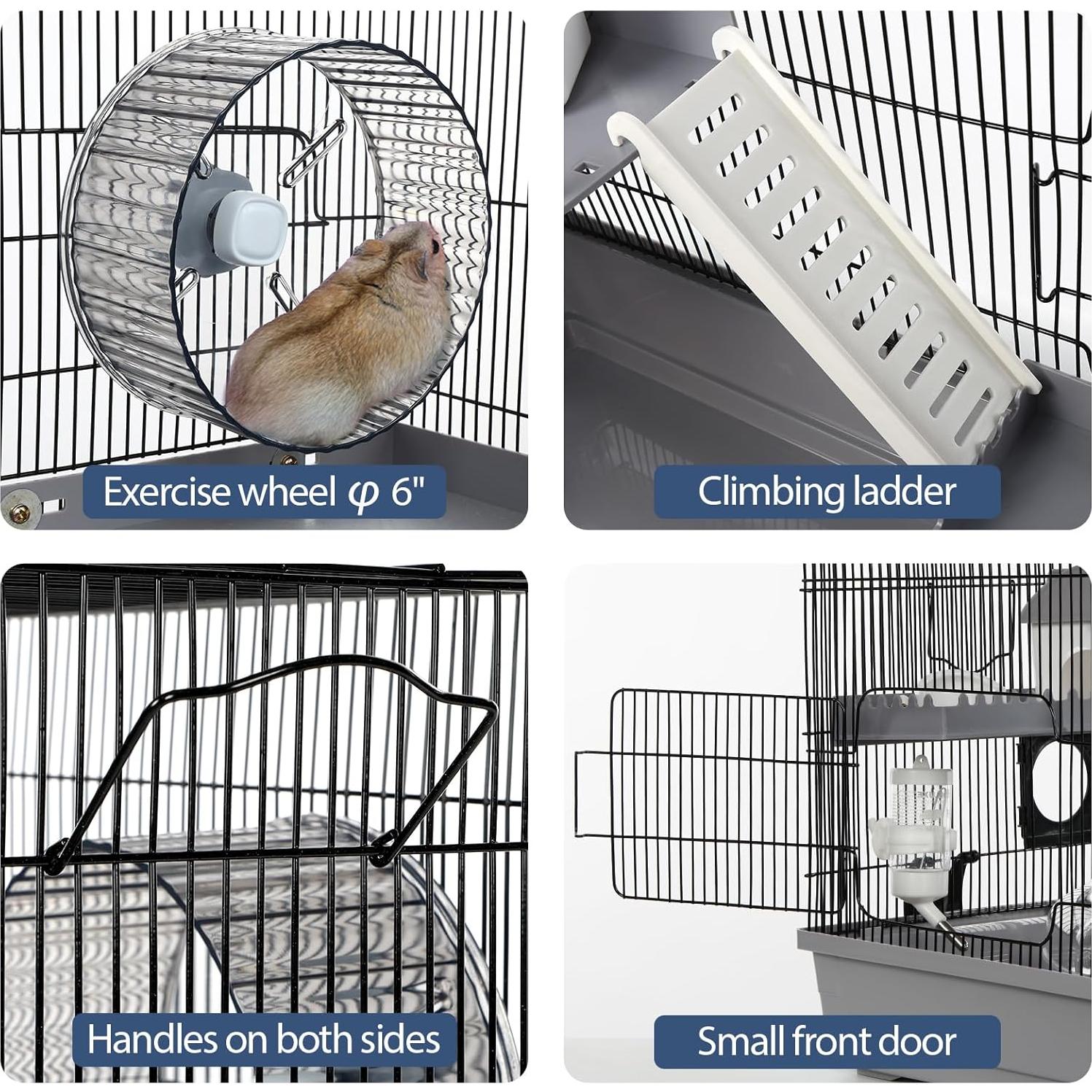 Jaula para Hámster Multinivel LOOBMBNS 55.88x30.48x38.1cm