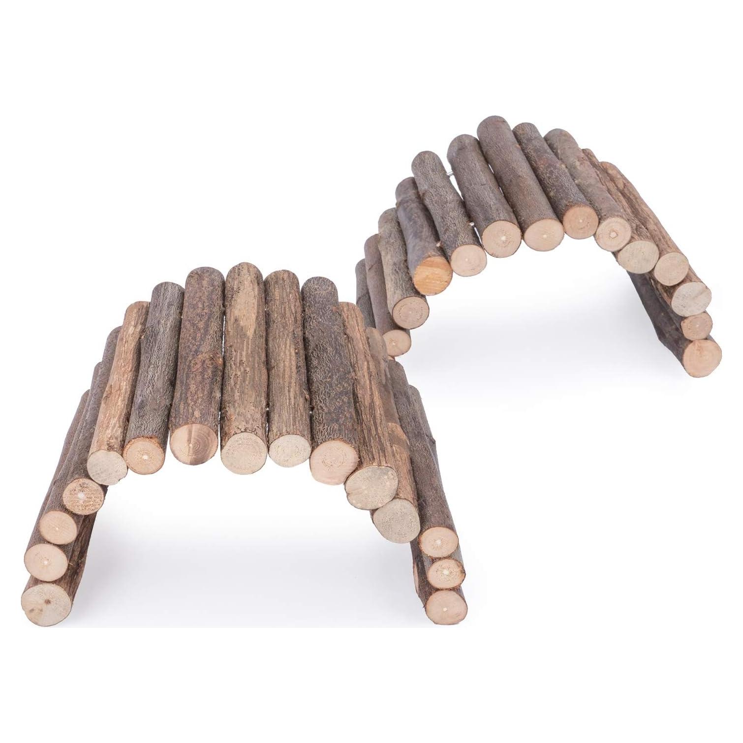 Puente de Escalera de Madera Niteangel para Hámster y Roedores