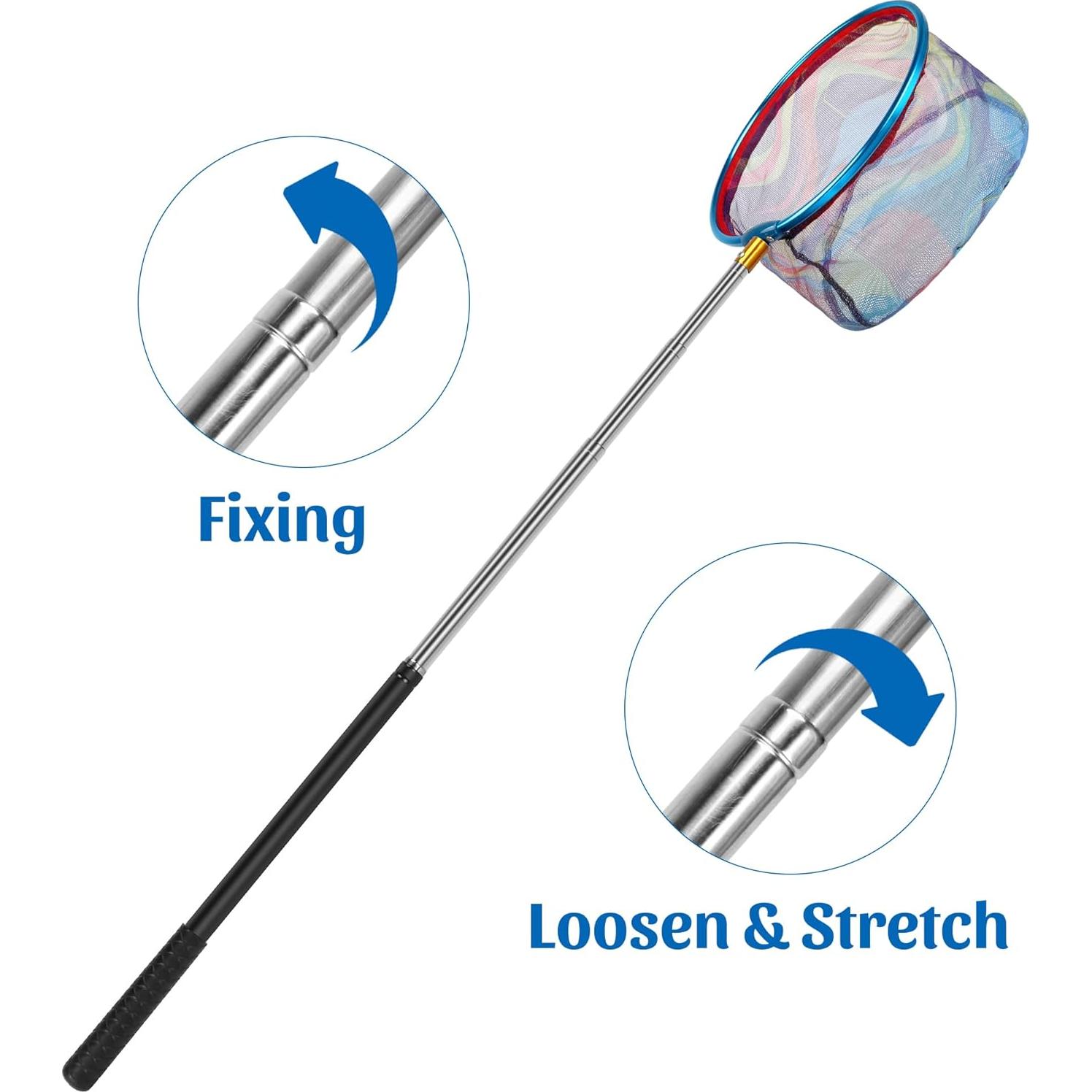 Juego de Pesca para Niños DricRoda 2 en 1 con Red Telescópica y Cubos