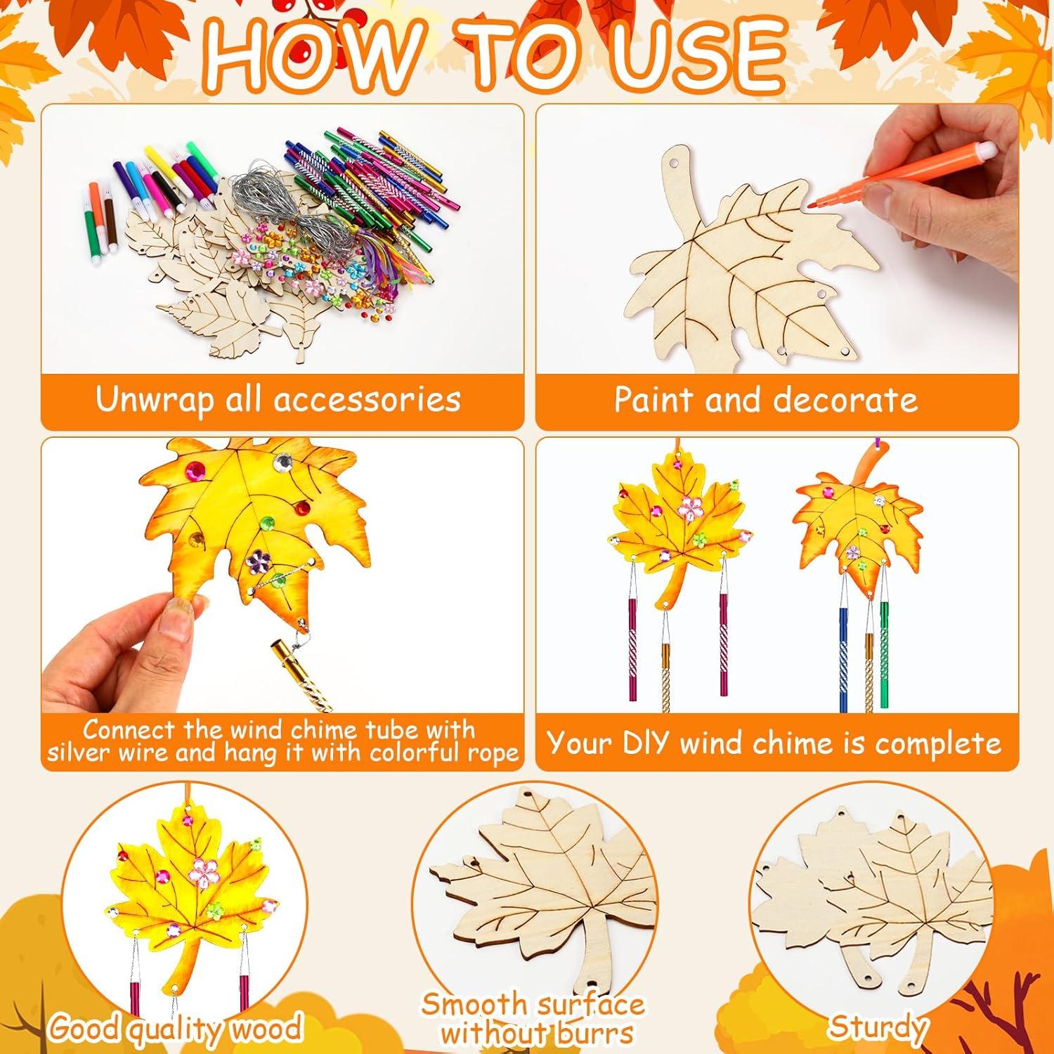 Kit de Campanas de Viento de Otoño DECYOOL 14 Piezas DIY