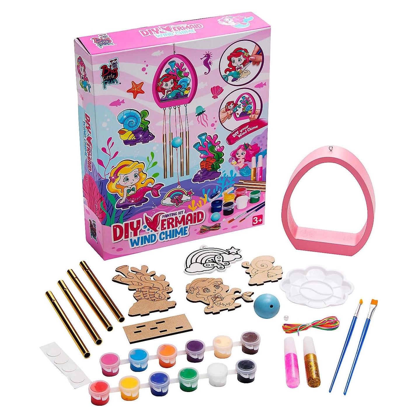 Kit de Campana de Viento DIY Fun Express - Sirena de Madera