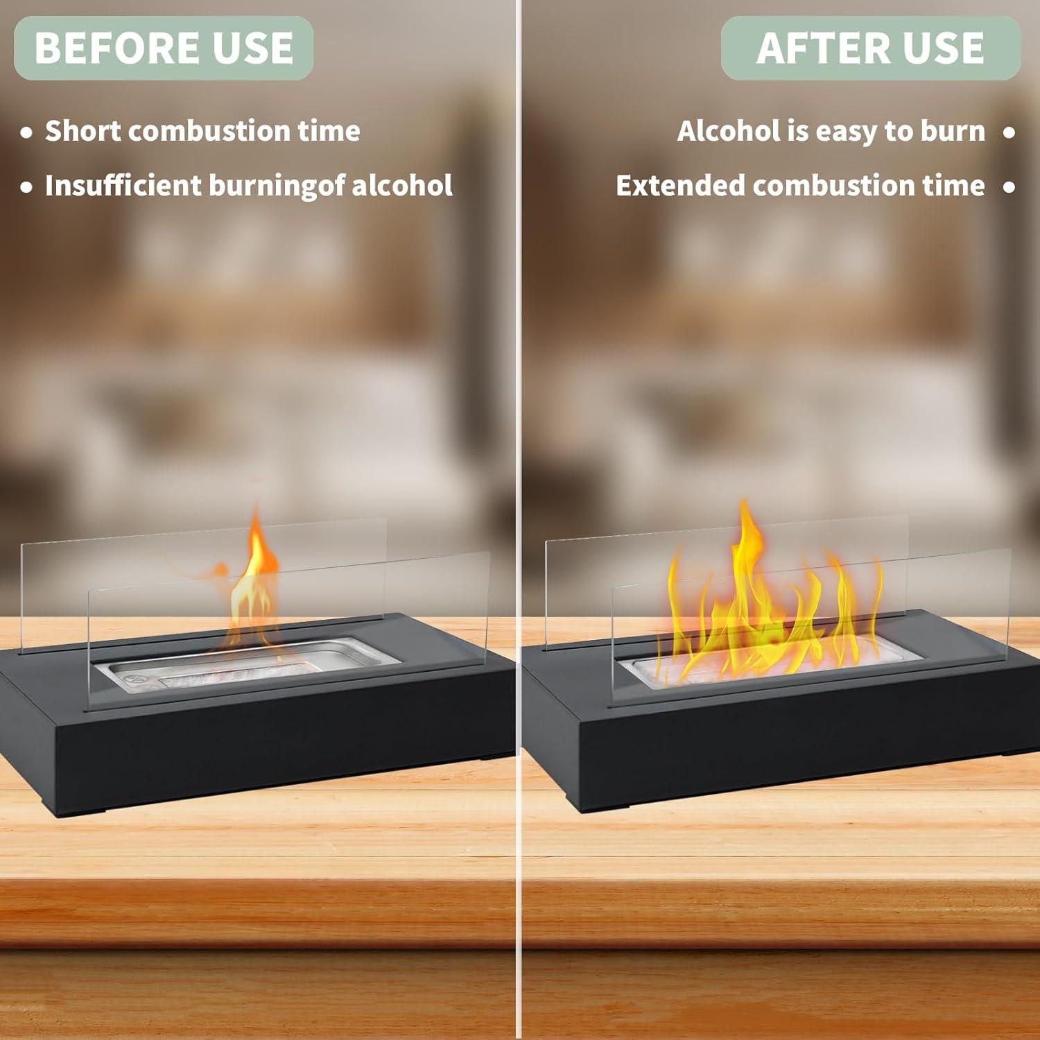 24 Mechas de Lana Cerámica para Fogón de Mesa GCVOPTON