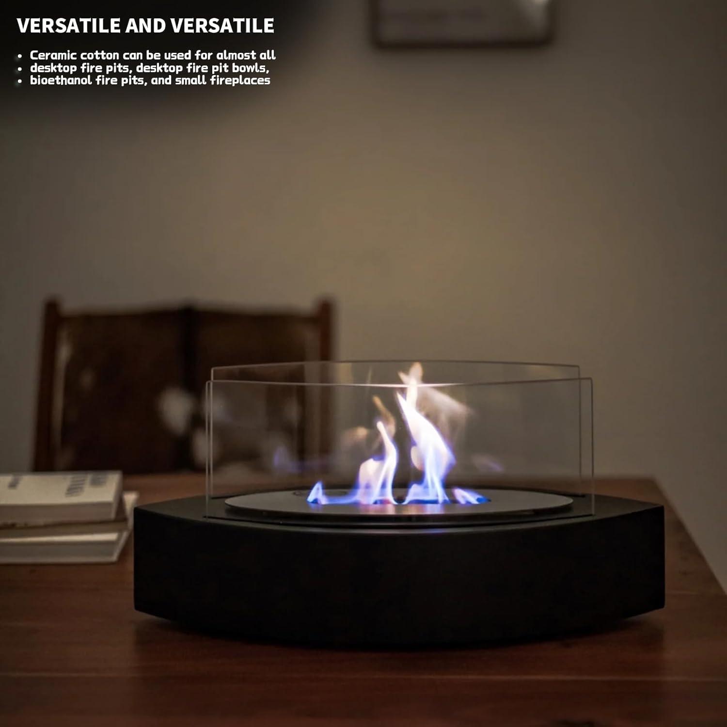 24 Mechas de Lana Cerámica para Fogón de Mesa GCVOPTON