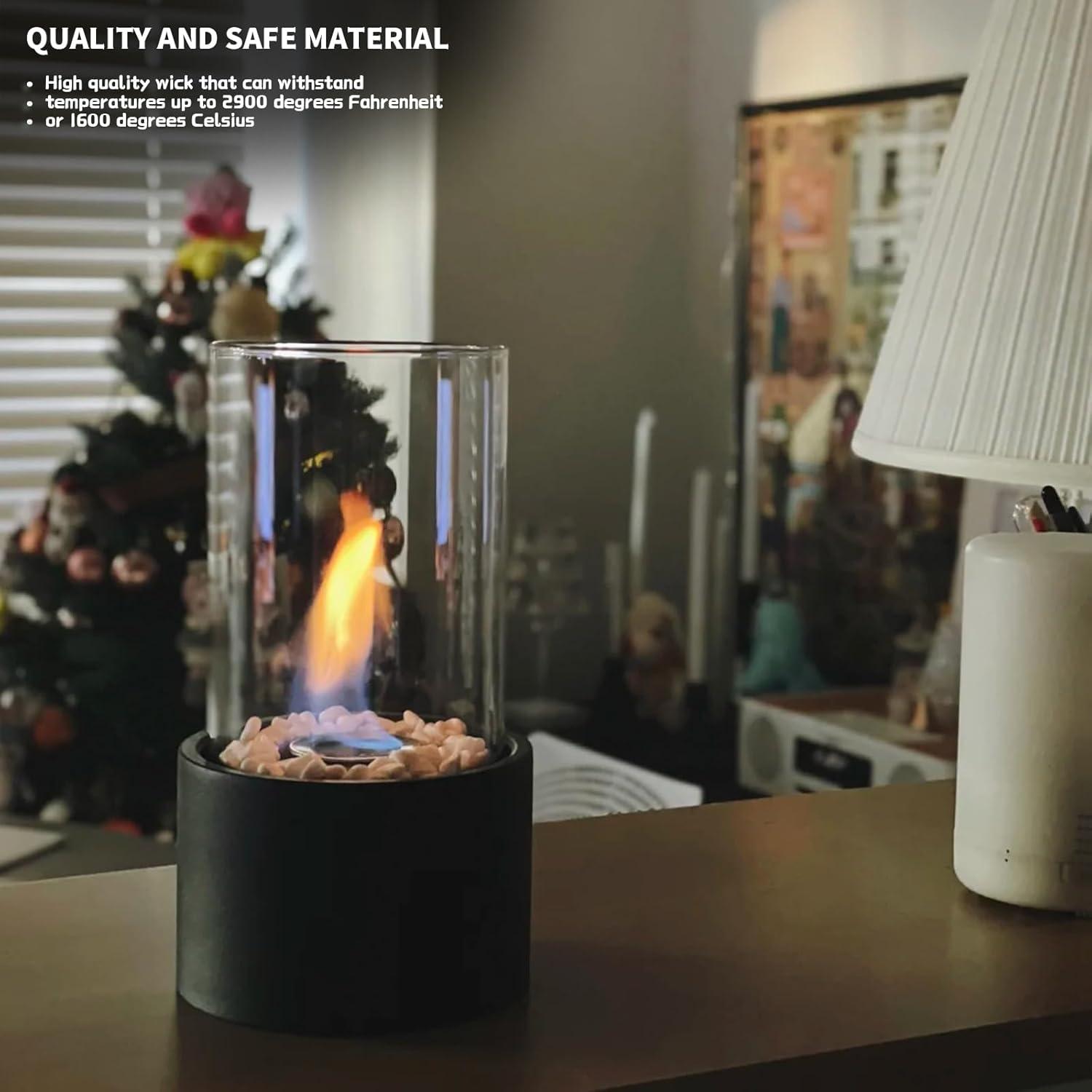 24 Mechas de Lana Cerámica para Fogón de Mesa GCVOPTON