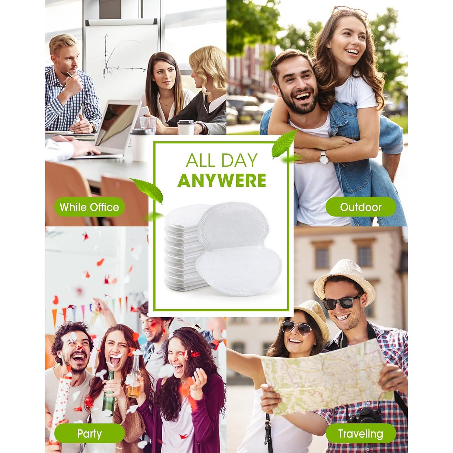 Protectores Antisudor OTTOLIVES 100 Pcs Axilas Hombres Mujeres