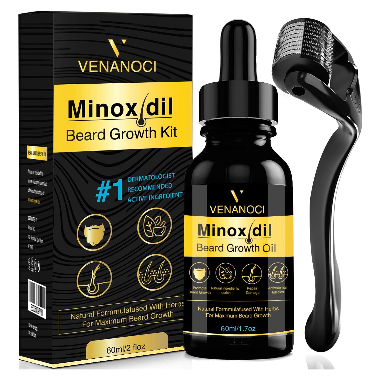 Kit Crecimiento Barba y Cabello Venanoci 60 ml - 5% Minoxidil