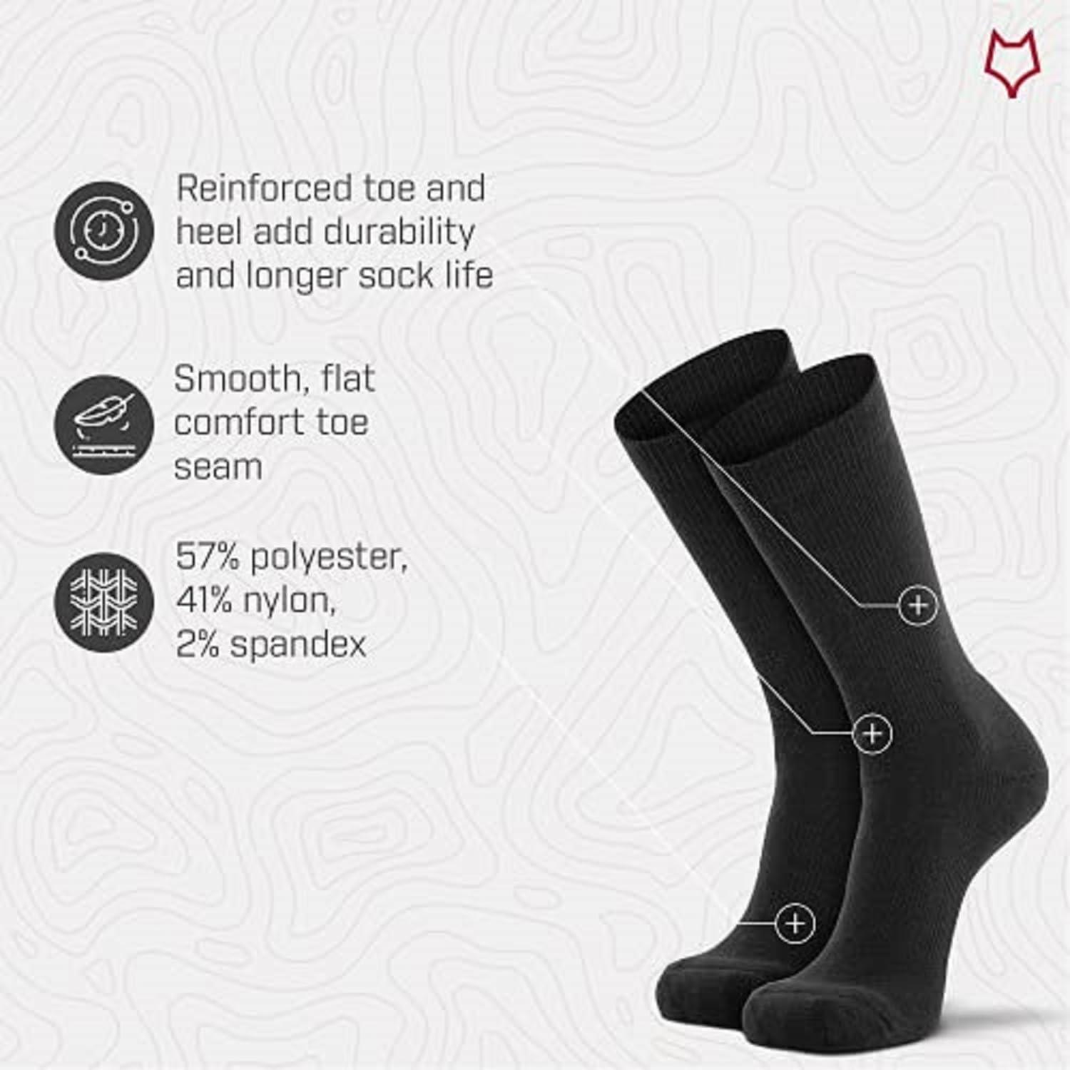 Calcetines de Vestir Militares Fox River - Paquete de 3, Negros