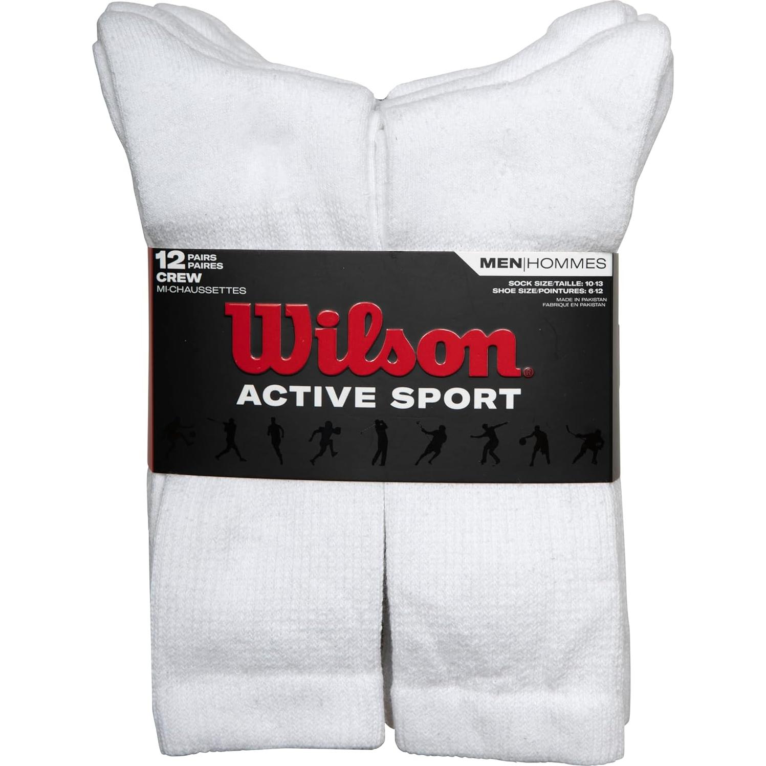 Paquete de 12 calcetines básicos para hombre WILSON