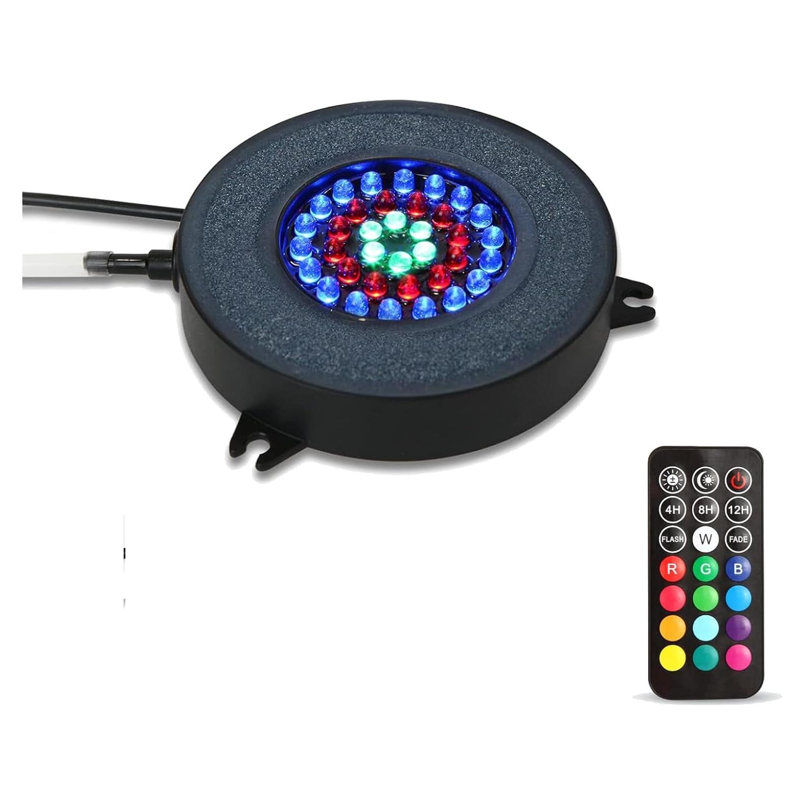 Luz LED para Acuario ZHGSERVU, Disco de Burbujas 36 LEDs