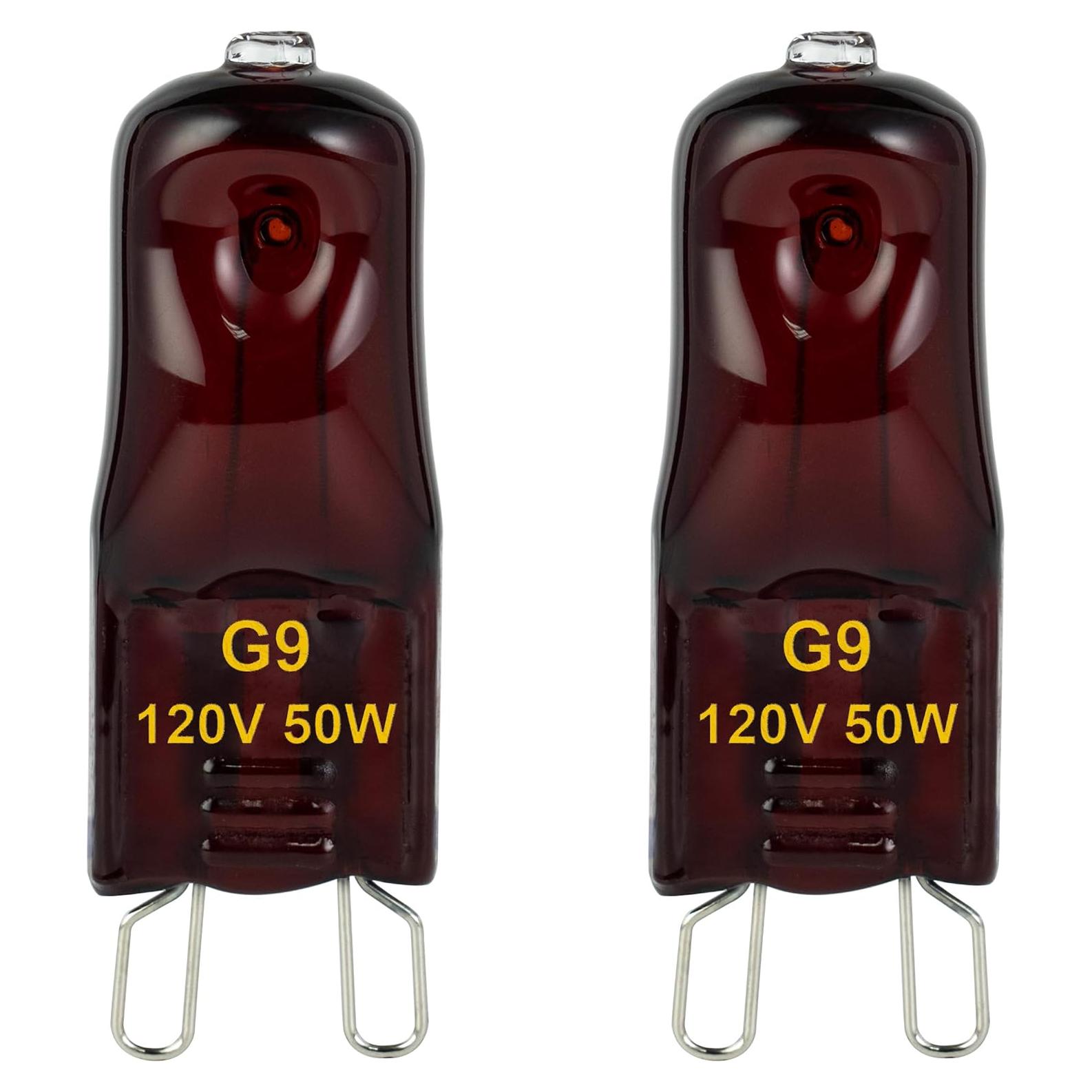 Bombillas de Calor G9 Halógenas 50W para Reptiles - Paquete de 2