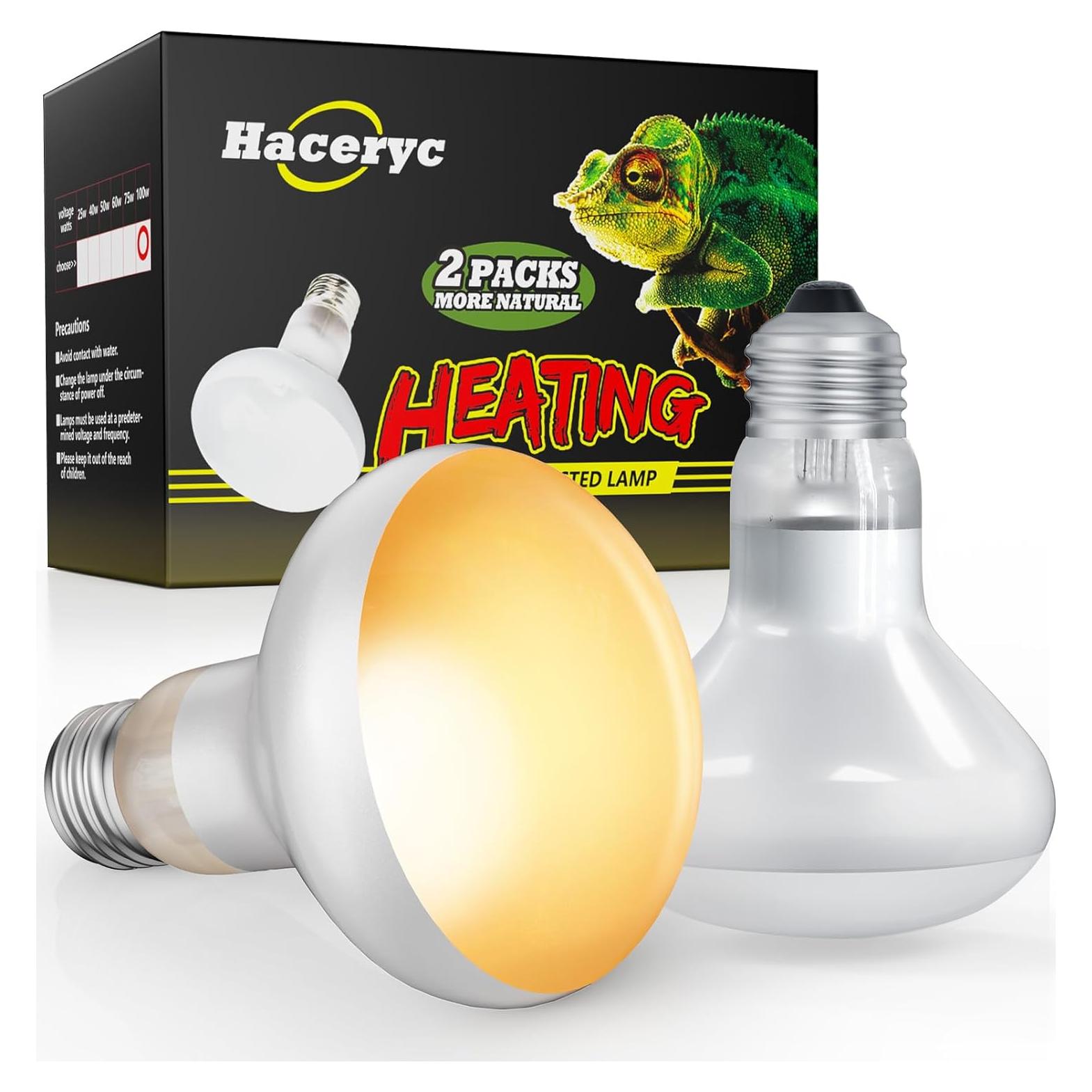 Lámpara de Calor para Reptiles Haceryc 100W - Paquete de 2