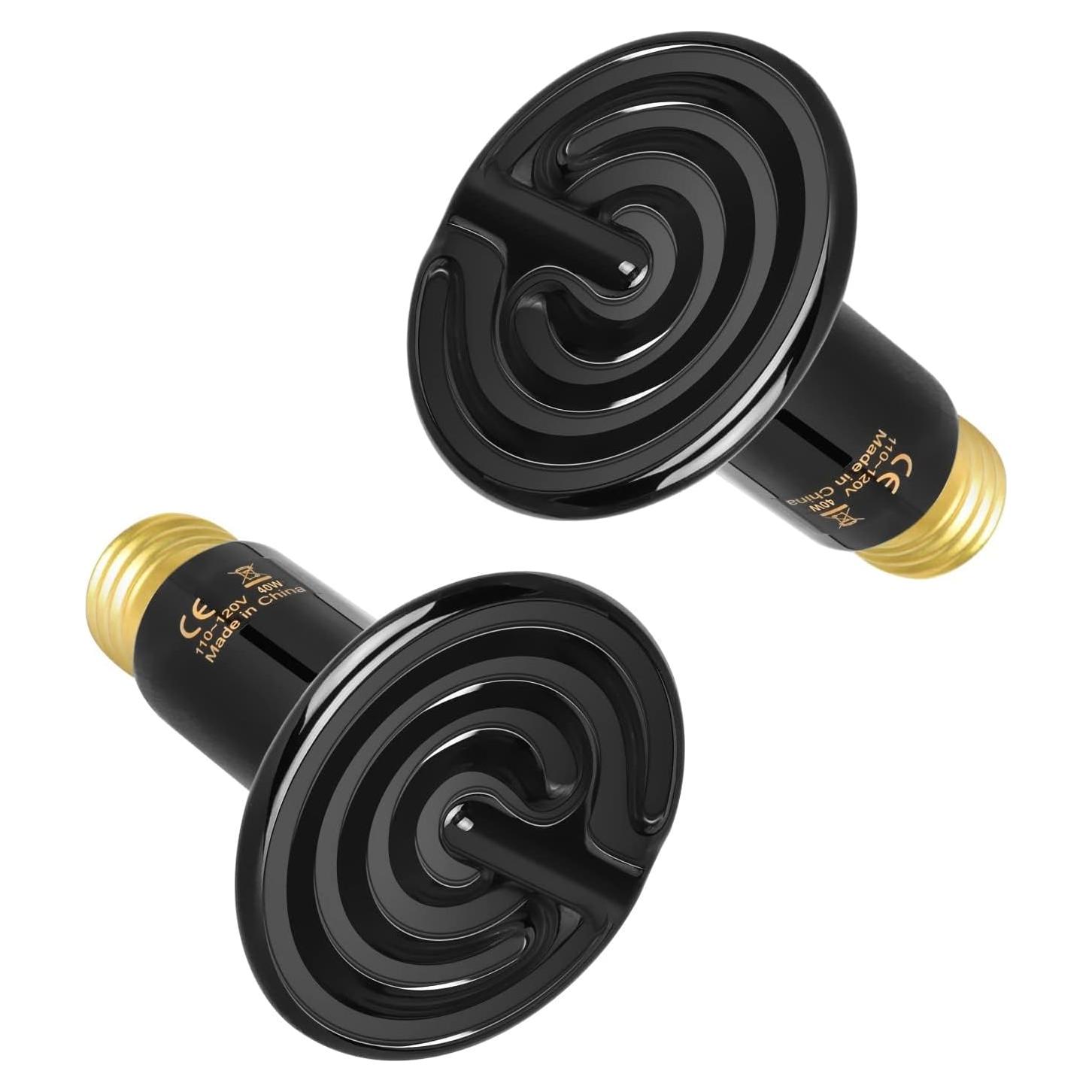 Bombilla Emisor de Calor Cerámico 40W Simple Deluxe 2-Pack