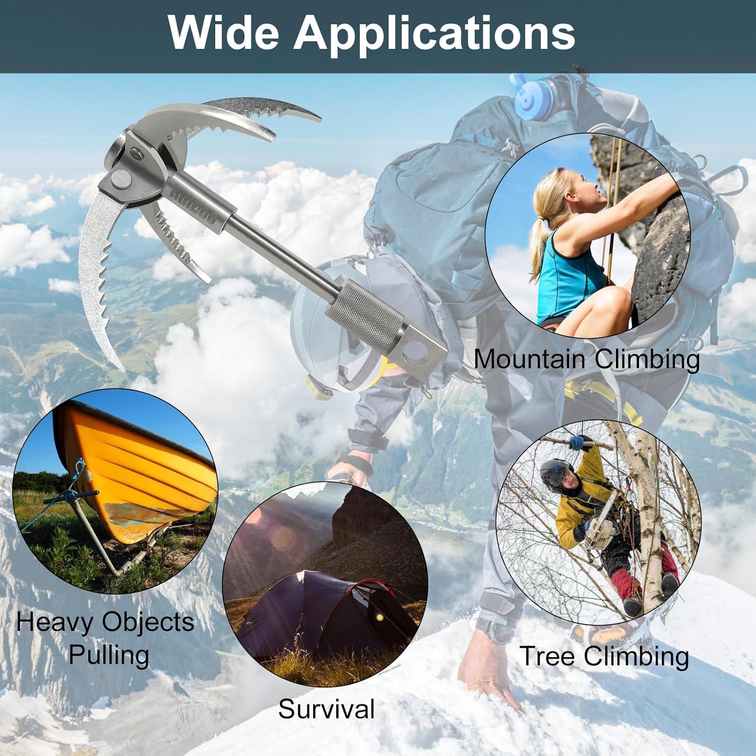 Gancho de Grappling Ruipoo Plegable 4 Garras 500 kg