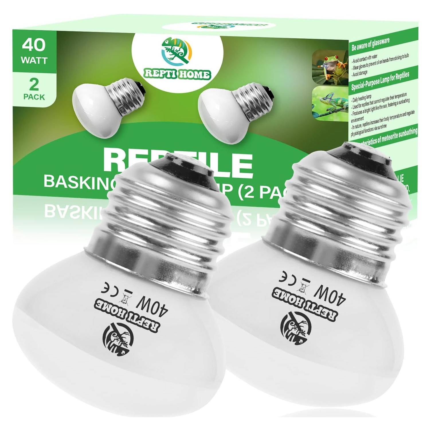 Bombillas de Calor UVA 40W REPTI HOME para Reptiles 2 Pzas