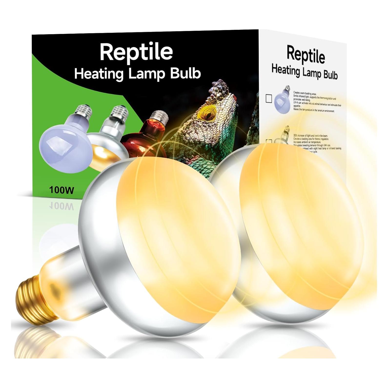 Paquete de 2 Bombillas de Calor 100W REPTITRIP para Reptiles